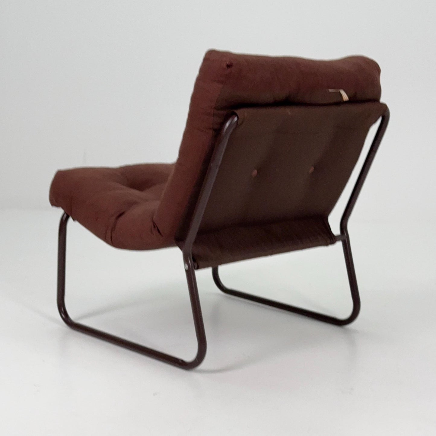 Mid-Century Pixi Lounge Chair by Gillis Lundgren for IKEA, 1970s – Retro Brown Chair with Tubular Frame