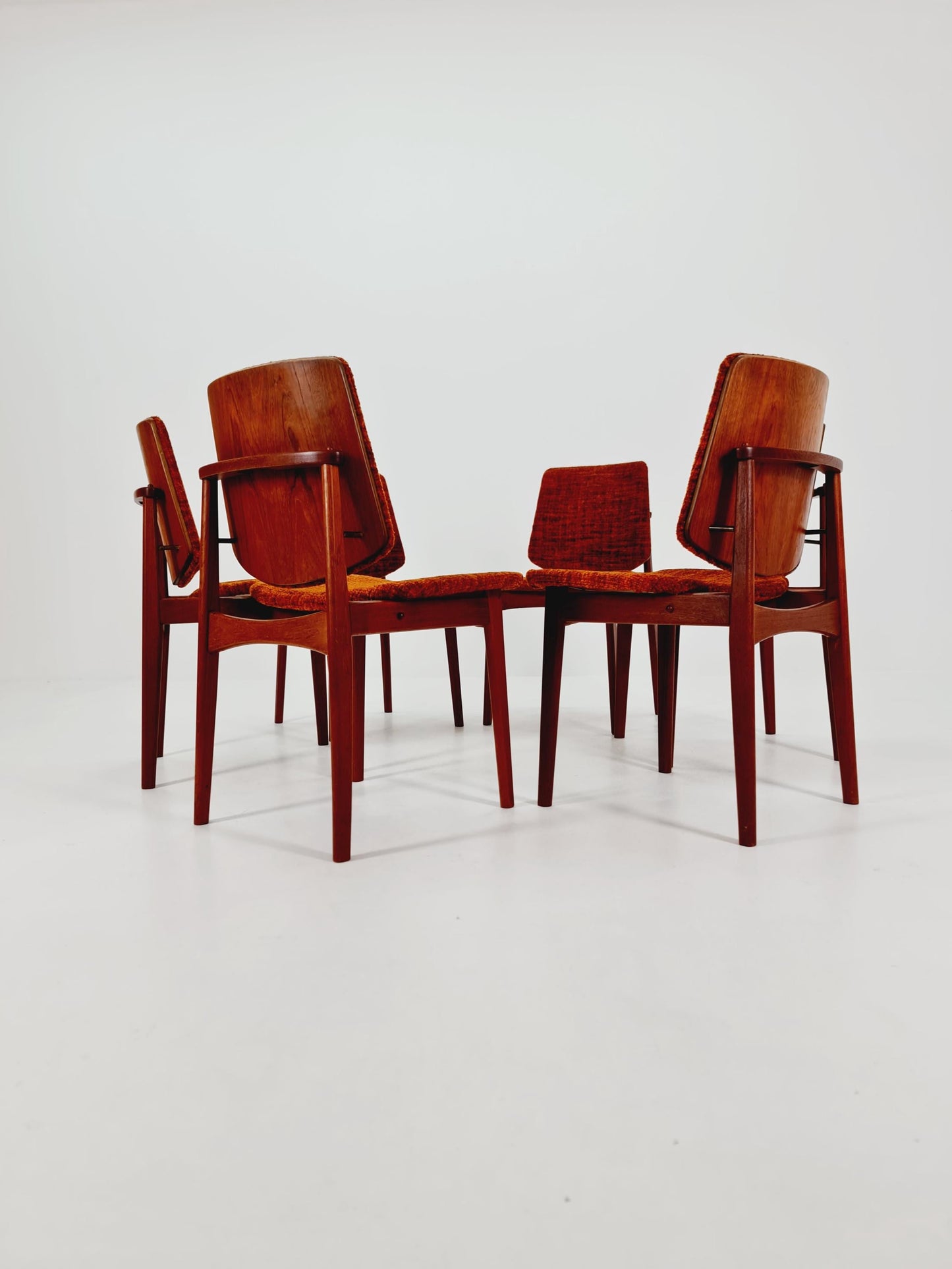 Midcentury teak Dining chairs by Arne Hovmand Olsen 1960s, set of 6