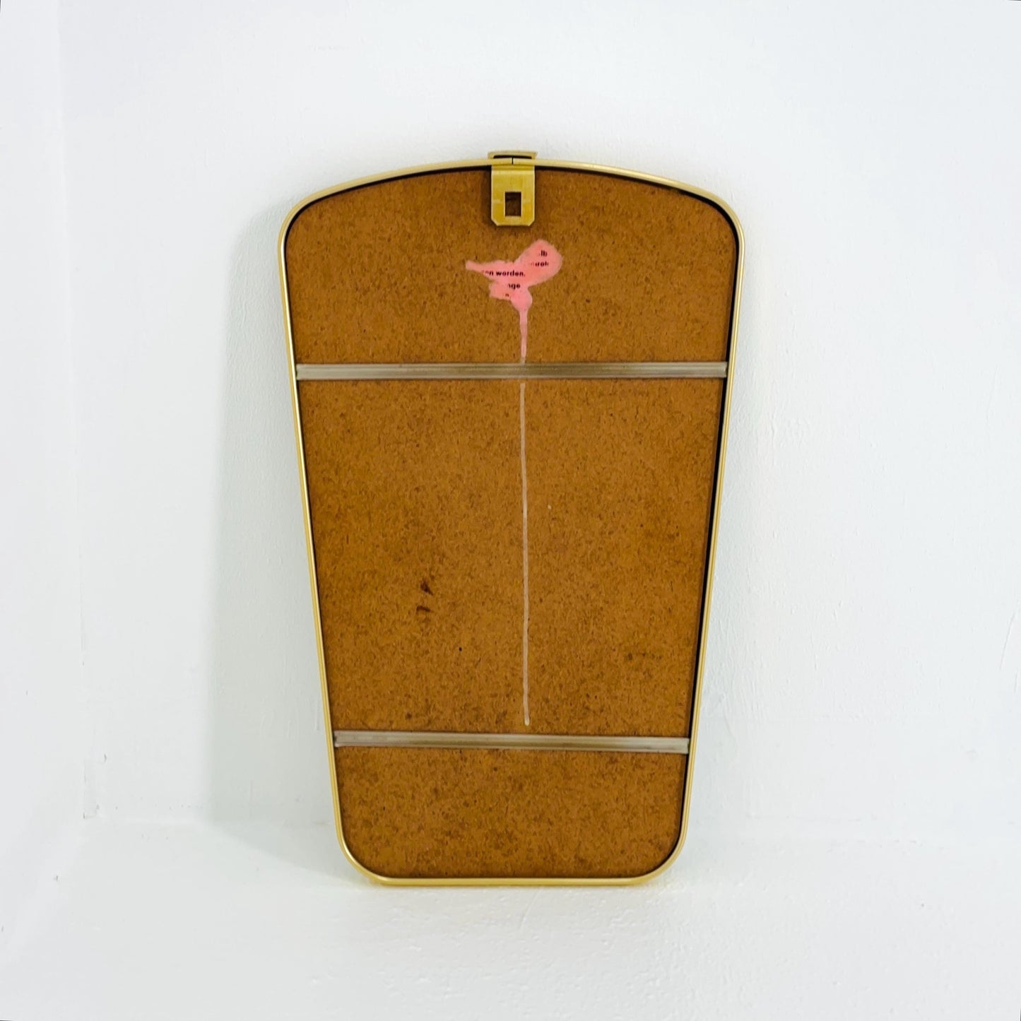 Mid century Original beautiful brass kidney wall mirror. 1960s Germany