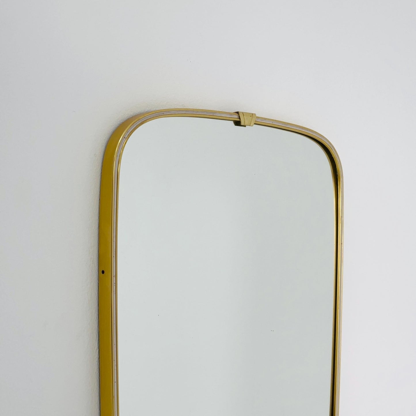 Mid Century asymmetric Original kidney wall mirror by schon form Germany 60s