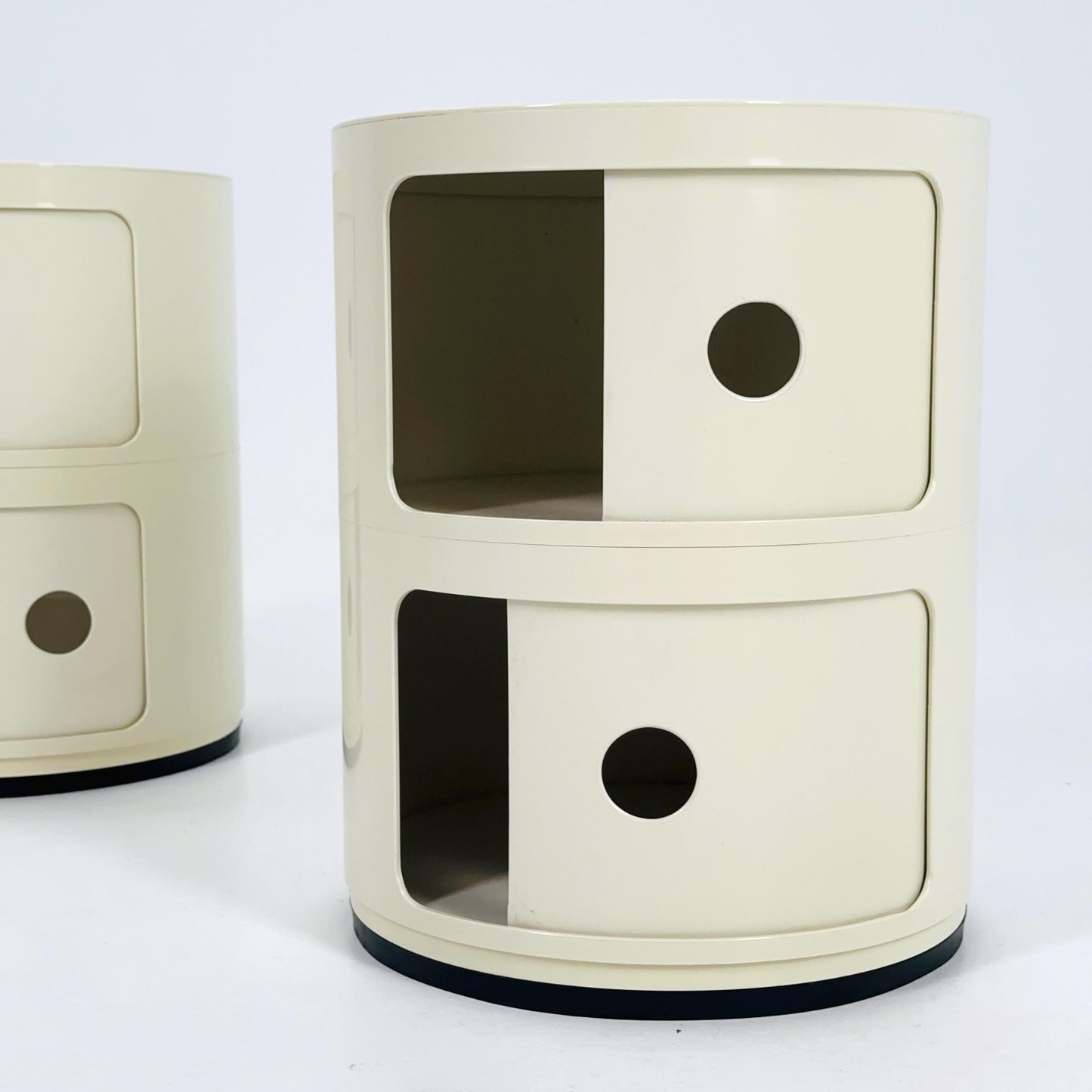 Set of 2 Space Age Componibili 2-Tier Storage Unit by Anna Castelli Ferrieri for Kartell — Model 4965-6-7 — Italy, 1970s