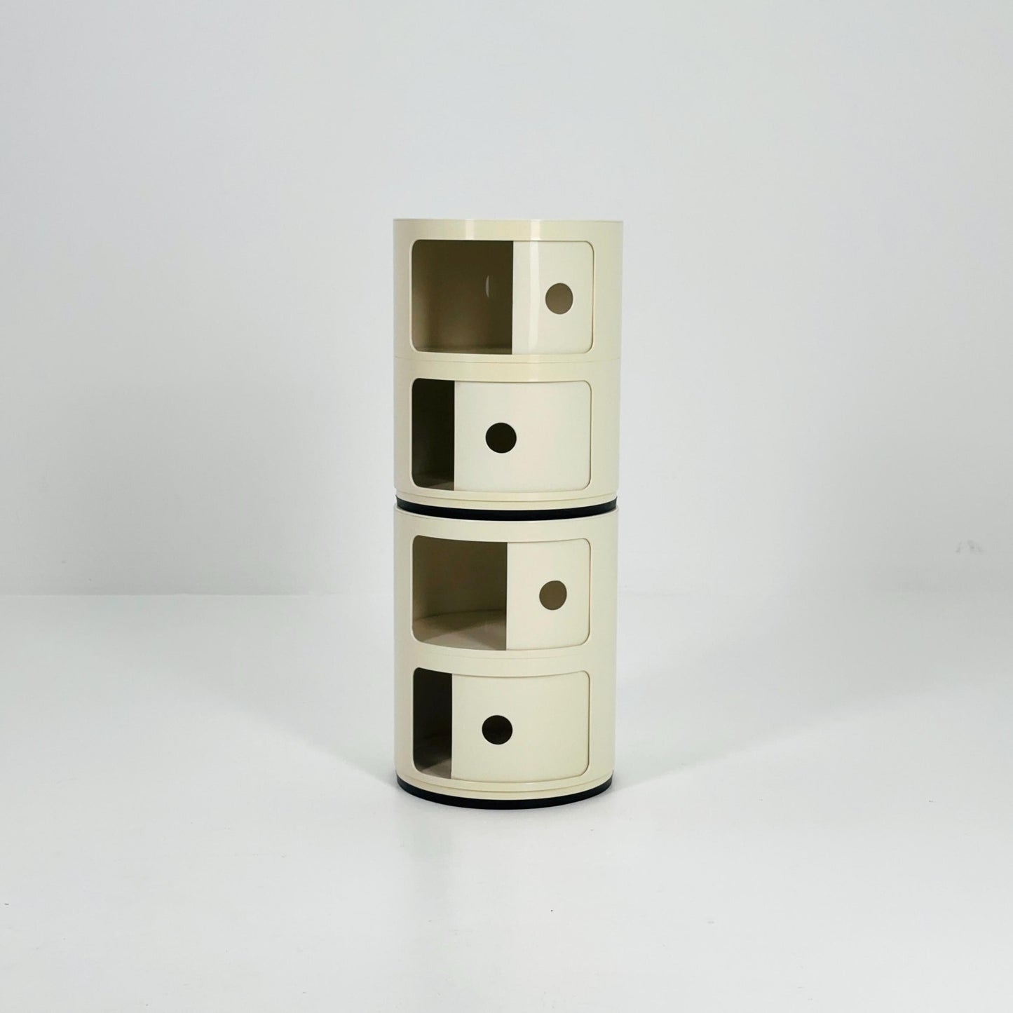 Set of 2 Space Age Componibili 2-Tier Storage Unit by Anna Castelli Ferrieri for Kartell — Model 4965-6-7 — Italy, 1970s