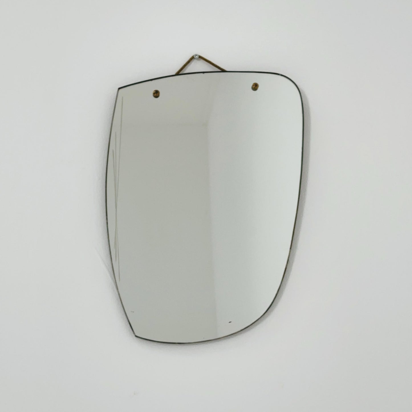 Kristall Mid Century asymmetric wall Mirror by lenzgold Nieren Spiegel - Kidney mirror 1960s rockabilly Germany