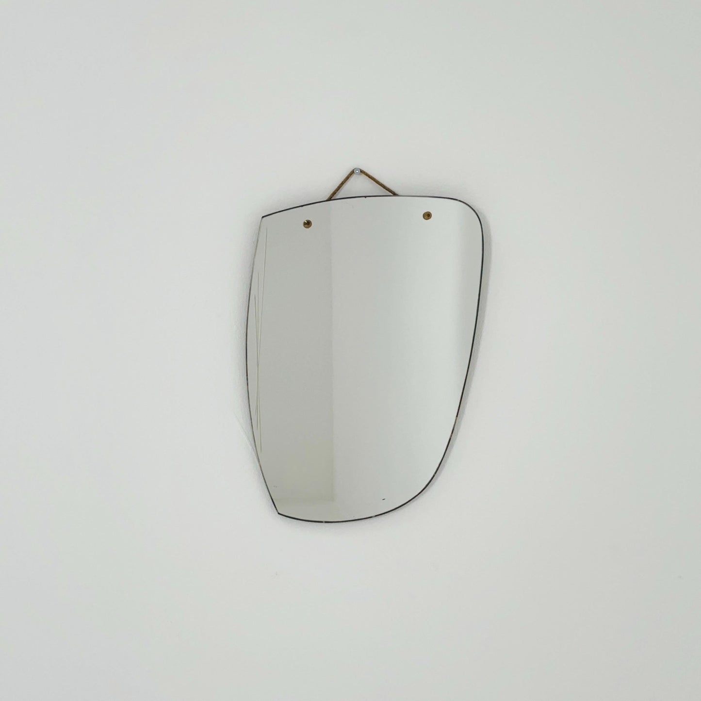 Kristall Mid Century asymmetric wall Mirror by lenzgold Nieren Spiegel - Kidney mirror 1960s rockabilly Germany