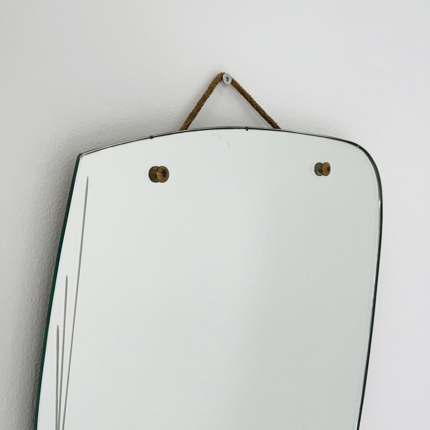 Kristall Mid Century asymmetric wall Mirror by lenzgold Nieren Spiegel - Kidney mirror 1960s rockabilly Germany