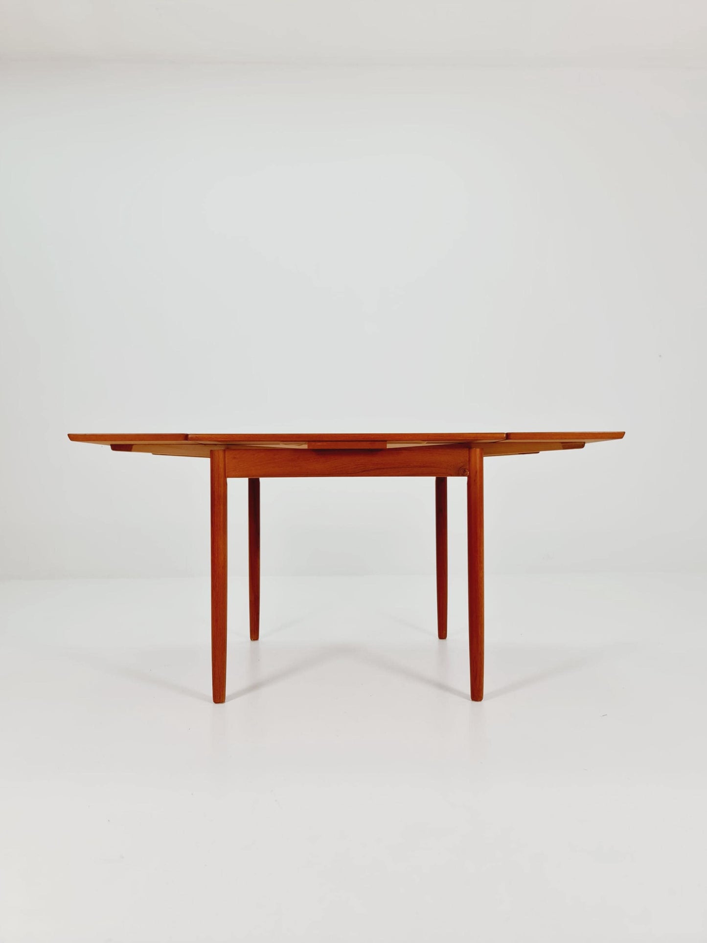 Danish rectangular teak table with two extension leaves, Denmark 1960s