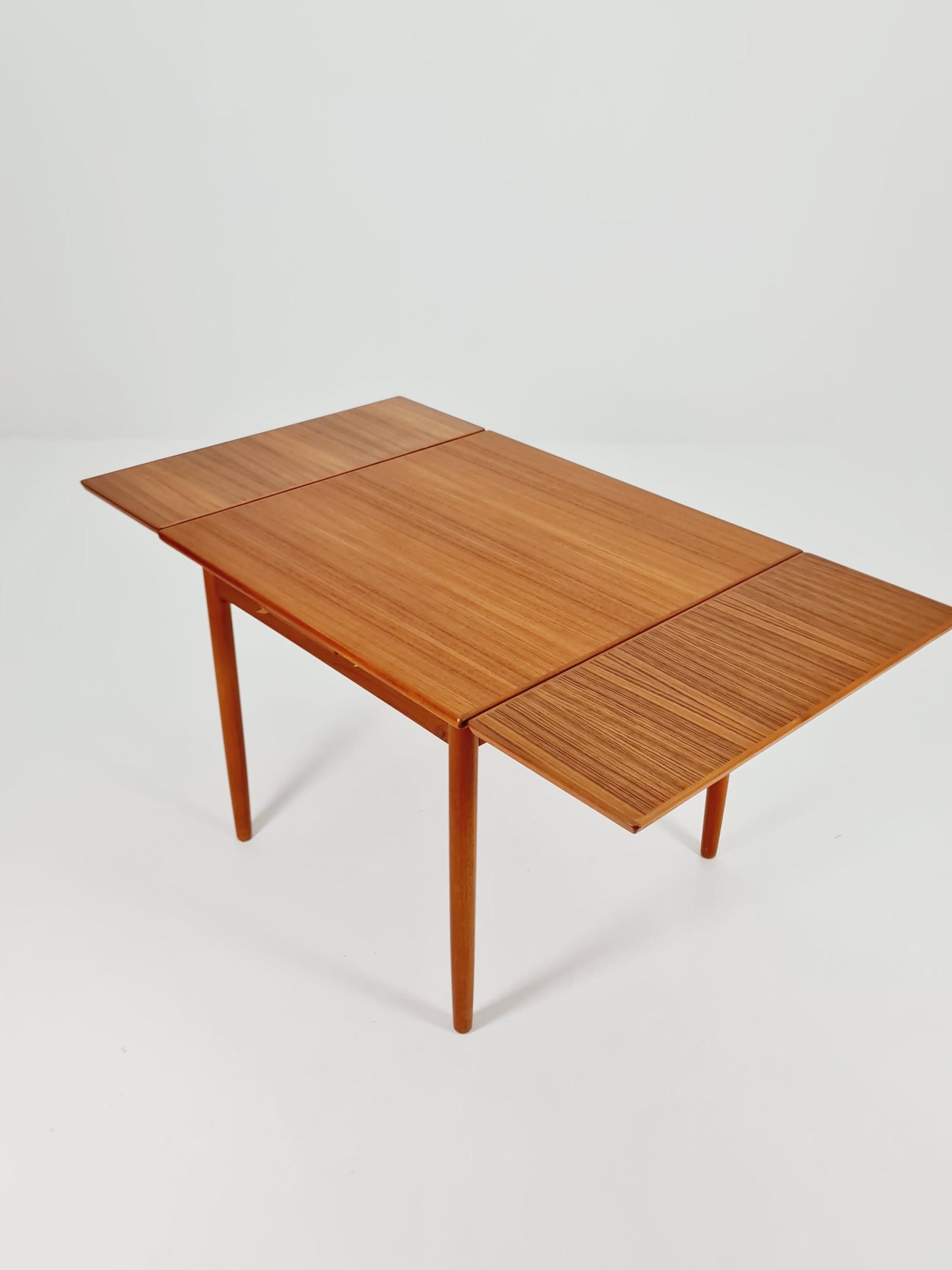 Danish rectangular teak table with two extension leaves, Denmark 1960s