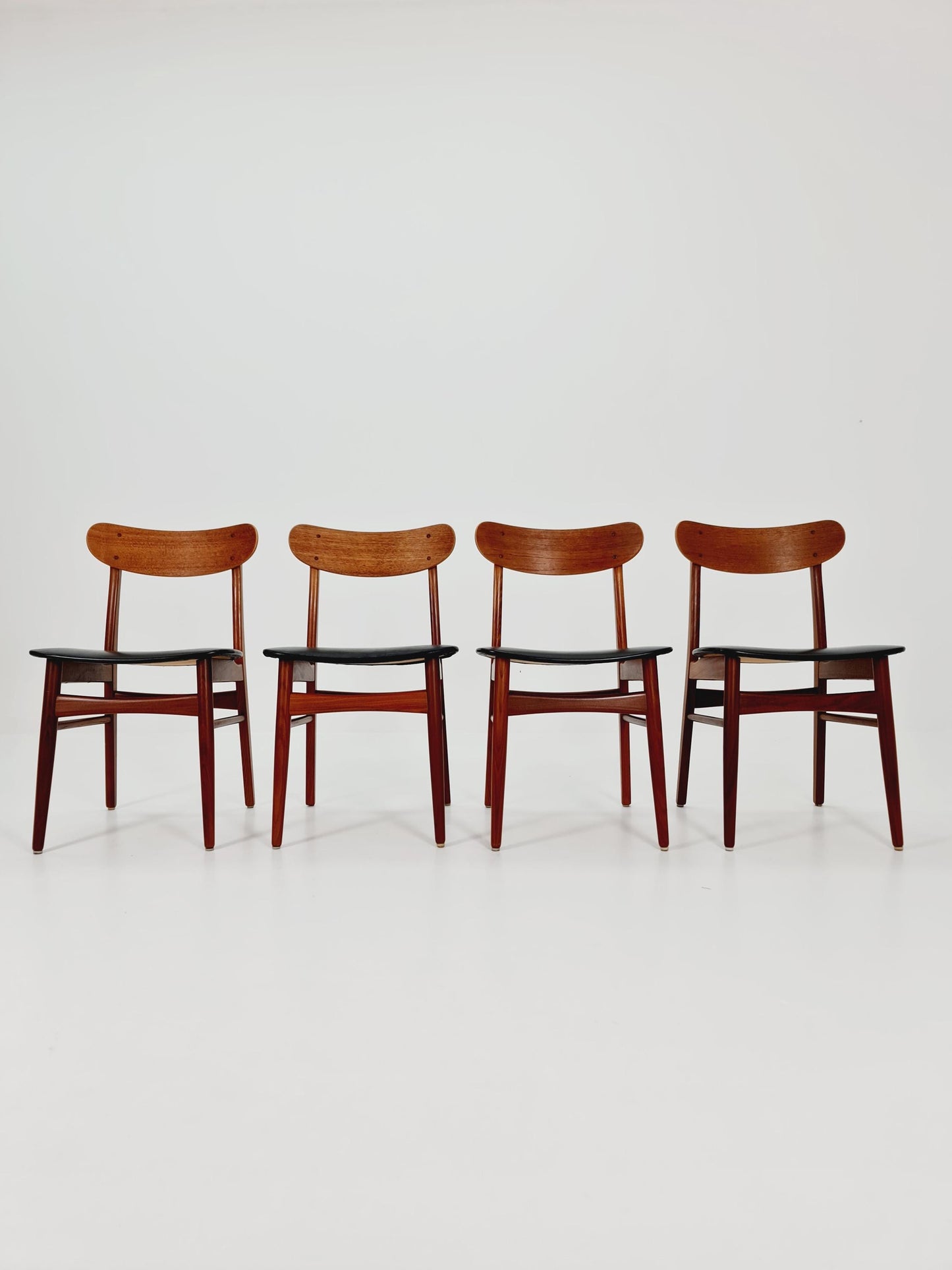 Vintage Danish solid teak dining Chairs By glostrup Denmark , 1960s, Set of 4