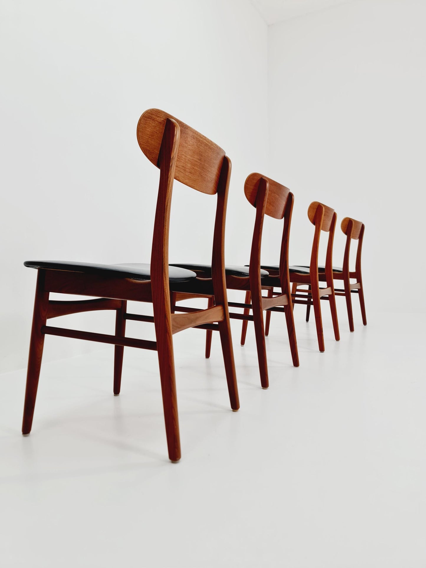 Vintage Danish solid teak dining Chairs By glostrup Denmark , 1960s, Set of 4