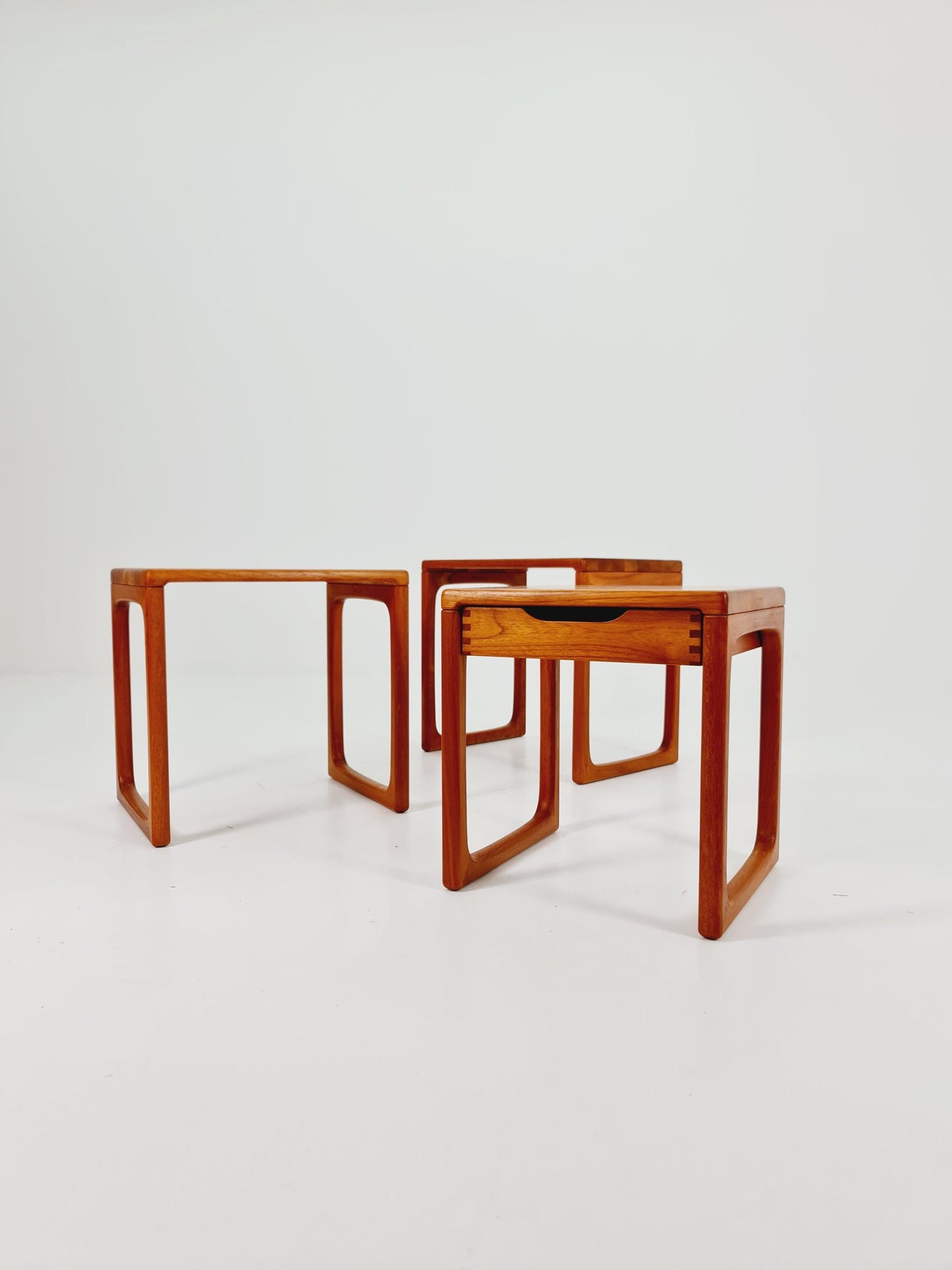 Midcentury Danish Solid teak Nesting Tables by Salin Nyborg 1960s