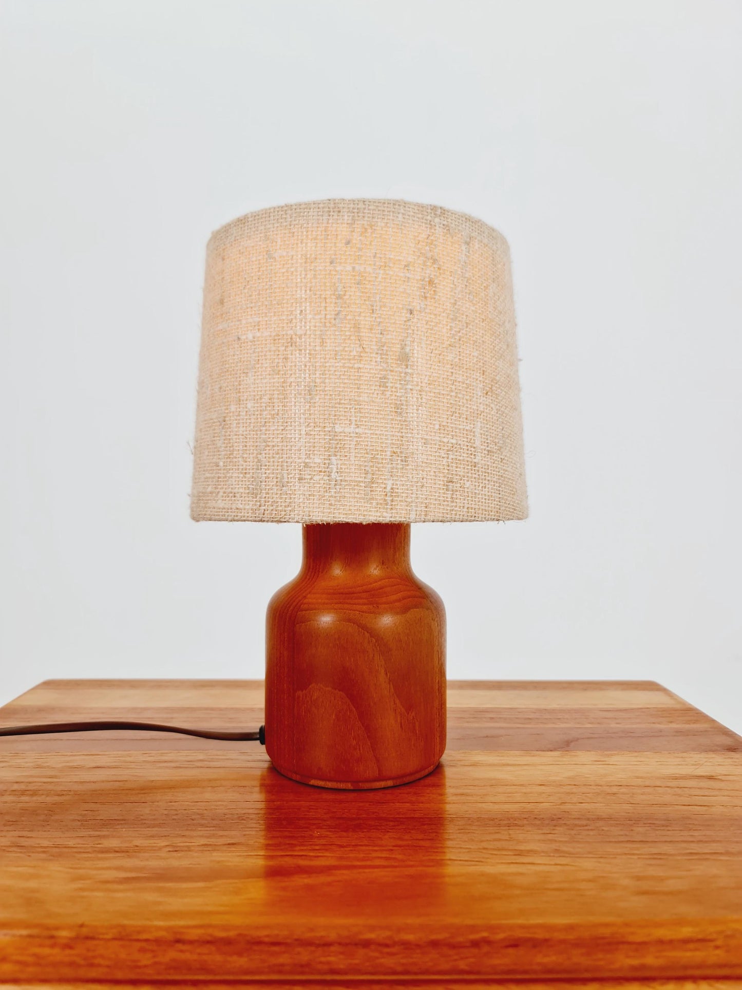 Mid century solid teak table lamp by Bestorm, 1960s