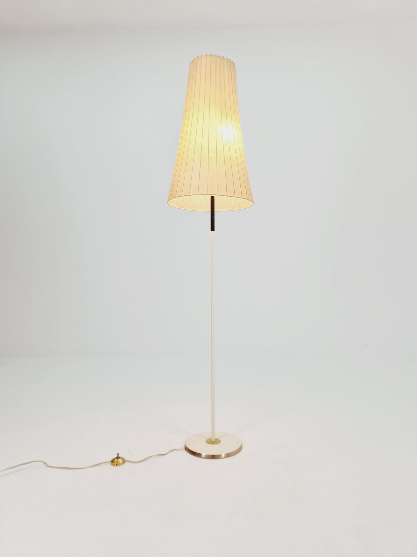 Mid century Super rare brass & Cocoon Floor lamp by Achille Castiglioni, Italy, 1960s