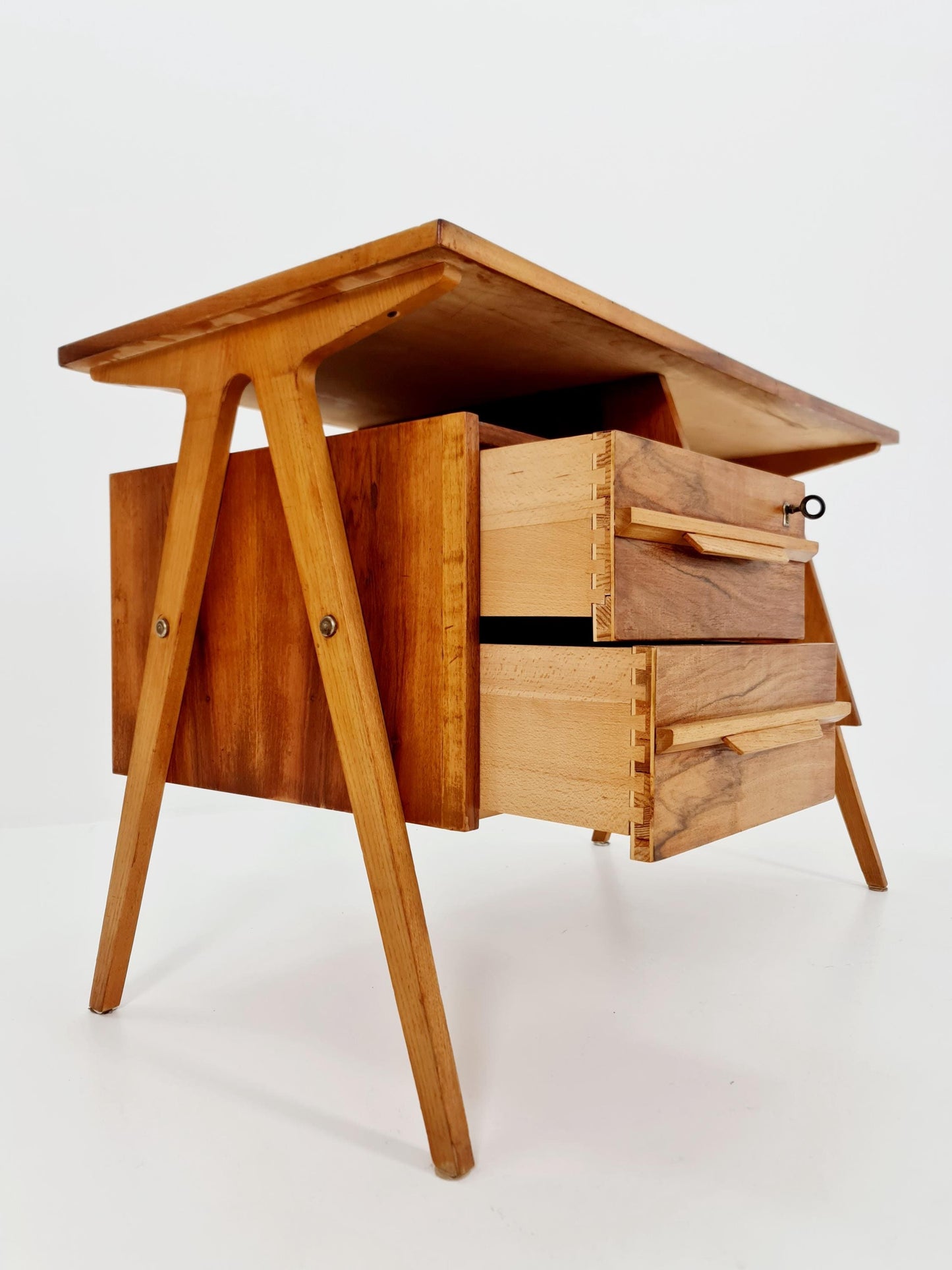 Super Rare Mid century vintage desk Walnut 1950s