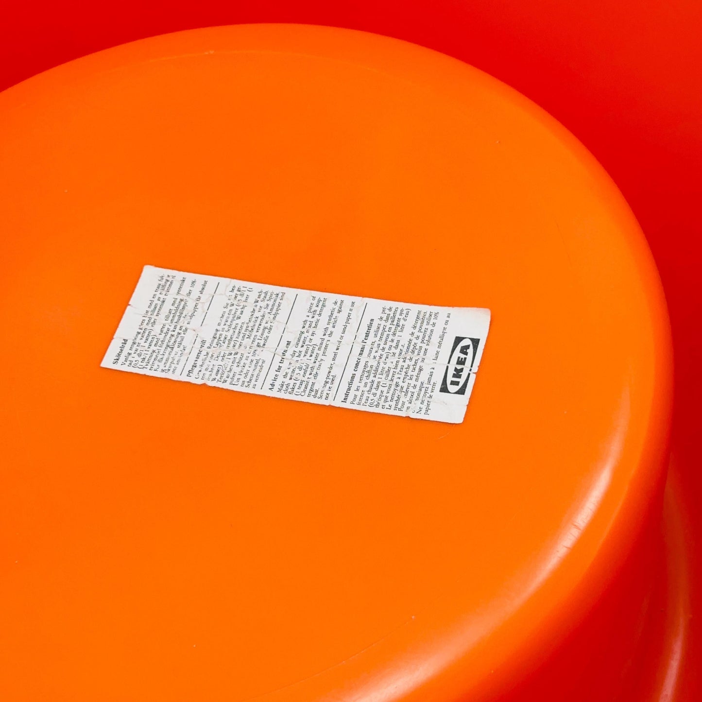 Skopa Lounge orange Chair by Ole Gjerløv Knudsen & Torben Lind for Ikea, 1970s