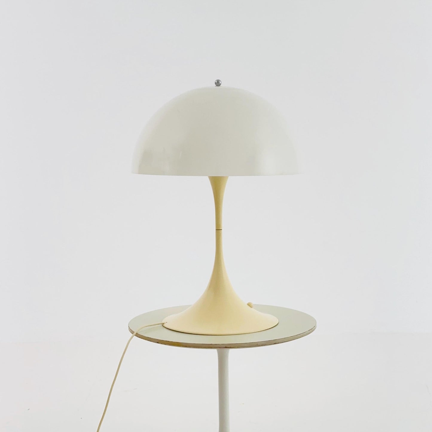 Mid Century Panthella Table Lamp by Verner Panton for Louis Poulsen – White Acrylic – Denmark 1970
