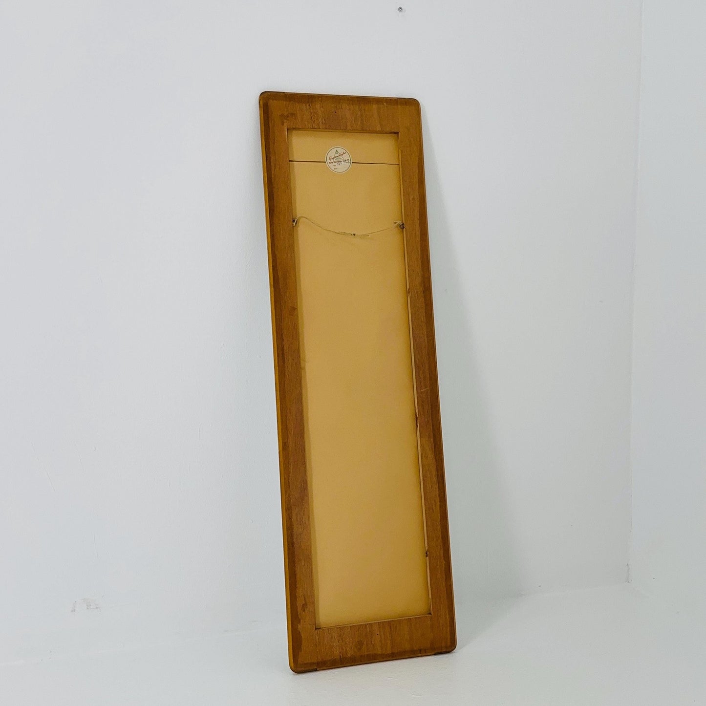 Mid century Scandinavian Mirror with Curved Glass, by Eriksmålaglas Sweden 1960s