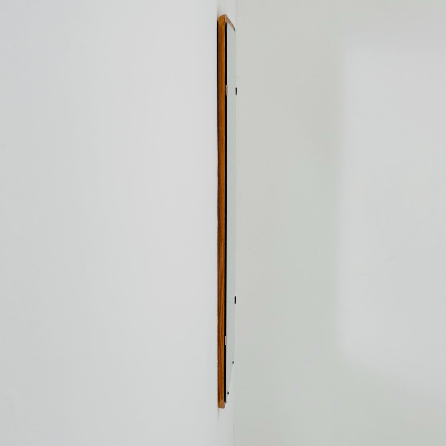 Mid century Scandinavian Mirror with Curved Glass, by Eriksmålaglas Sweden 1960s