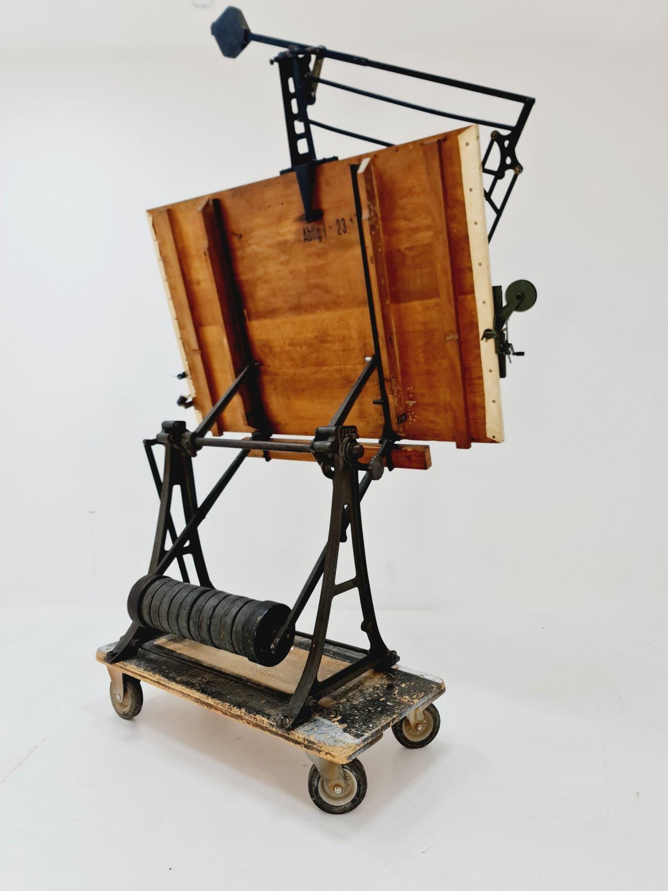 Mid century architectural drawing table by Franz Kuhlmann for ISIS - Wood, Metal - 1950s. Germany