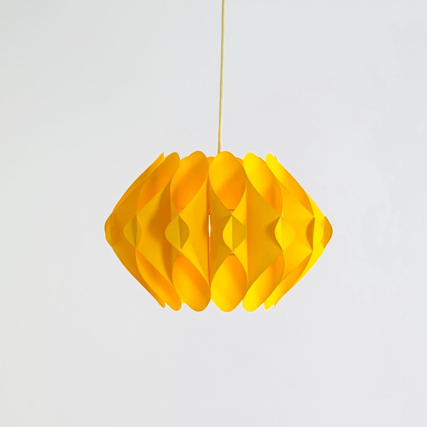 Mid century yellow Pendant Lamp by Lars Schiøler for Hoyrup, 1960s , Denmark