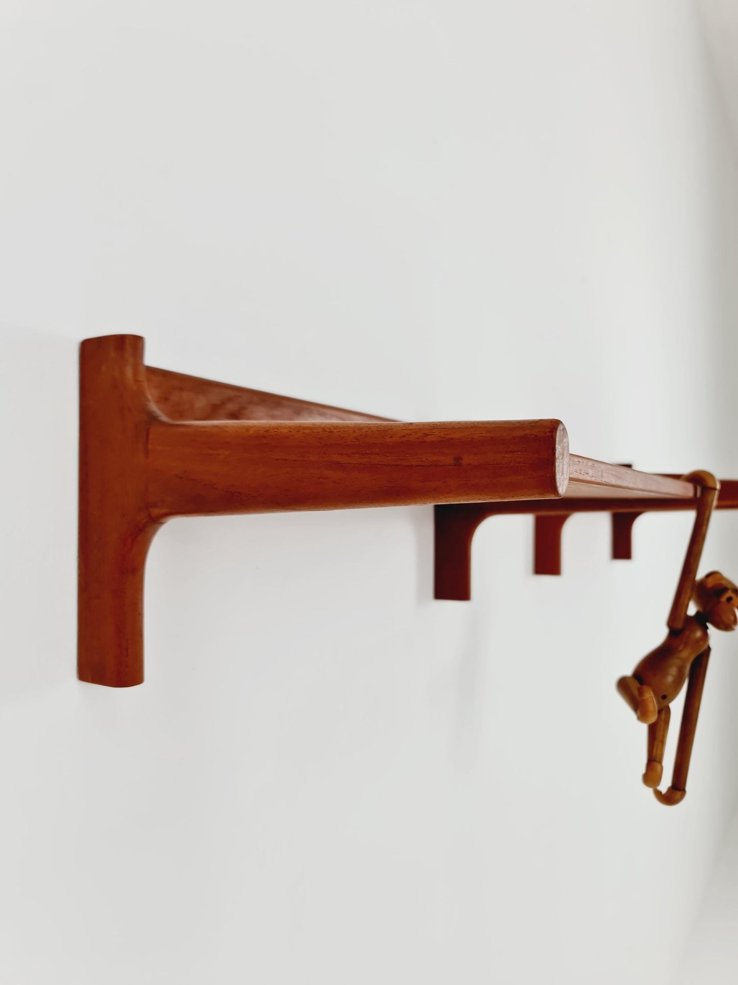 Pair Danish Teak hanging telephone table/ Nightstands / bedside table/ By Kai Kristansen Denmark 1960s