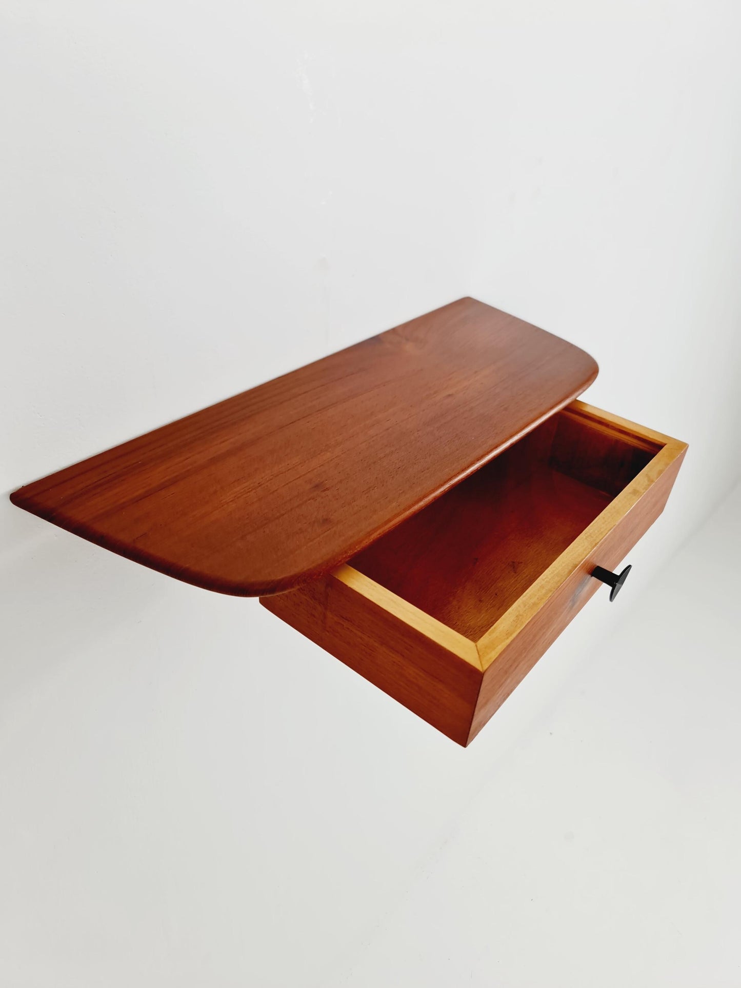 Dansih teak floating/ hanging bedside table/ nightstand, 1960s
