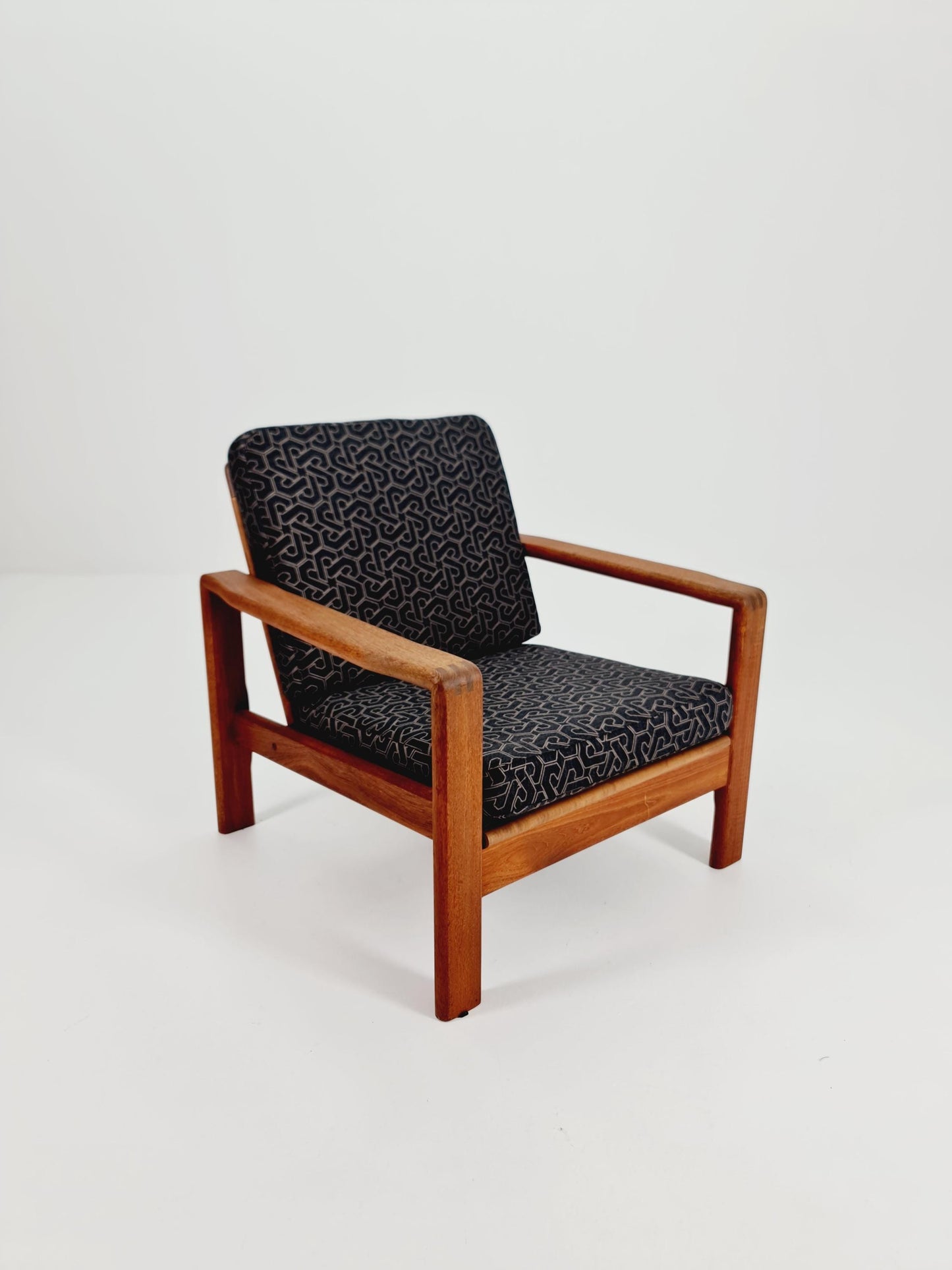 Mid Century Solid teak lounge chair/ Easy chair , 1960s