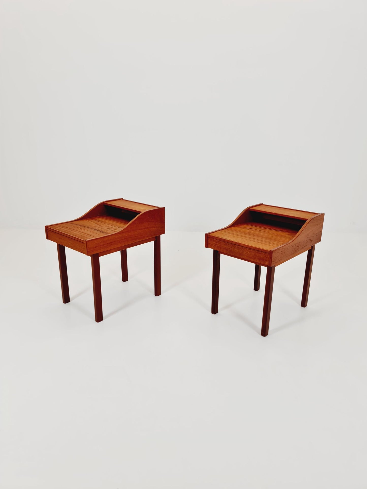 Rare Danish MidCentury teak nightstands / bedside tables, 1960s