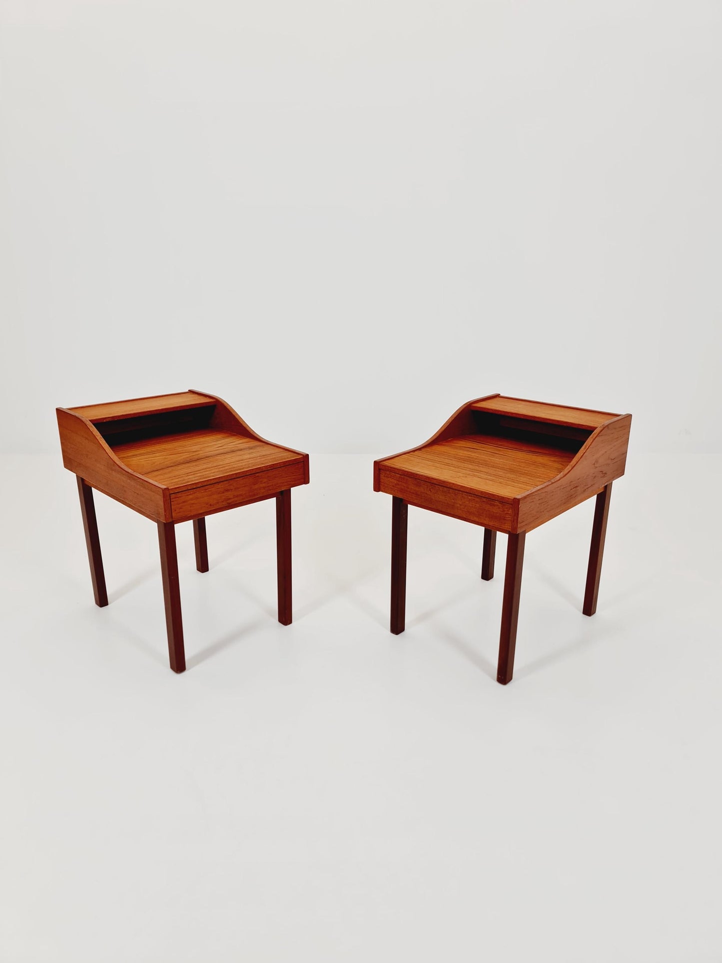 Rare Danish MidCentury teak nightstands / bedside tables, 1960s