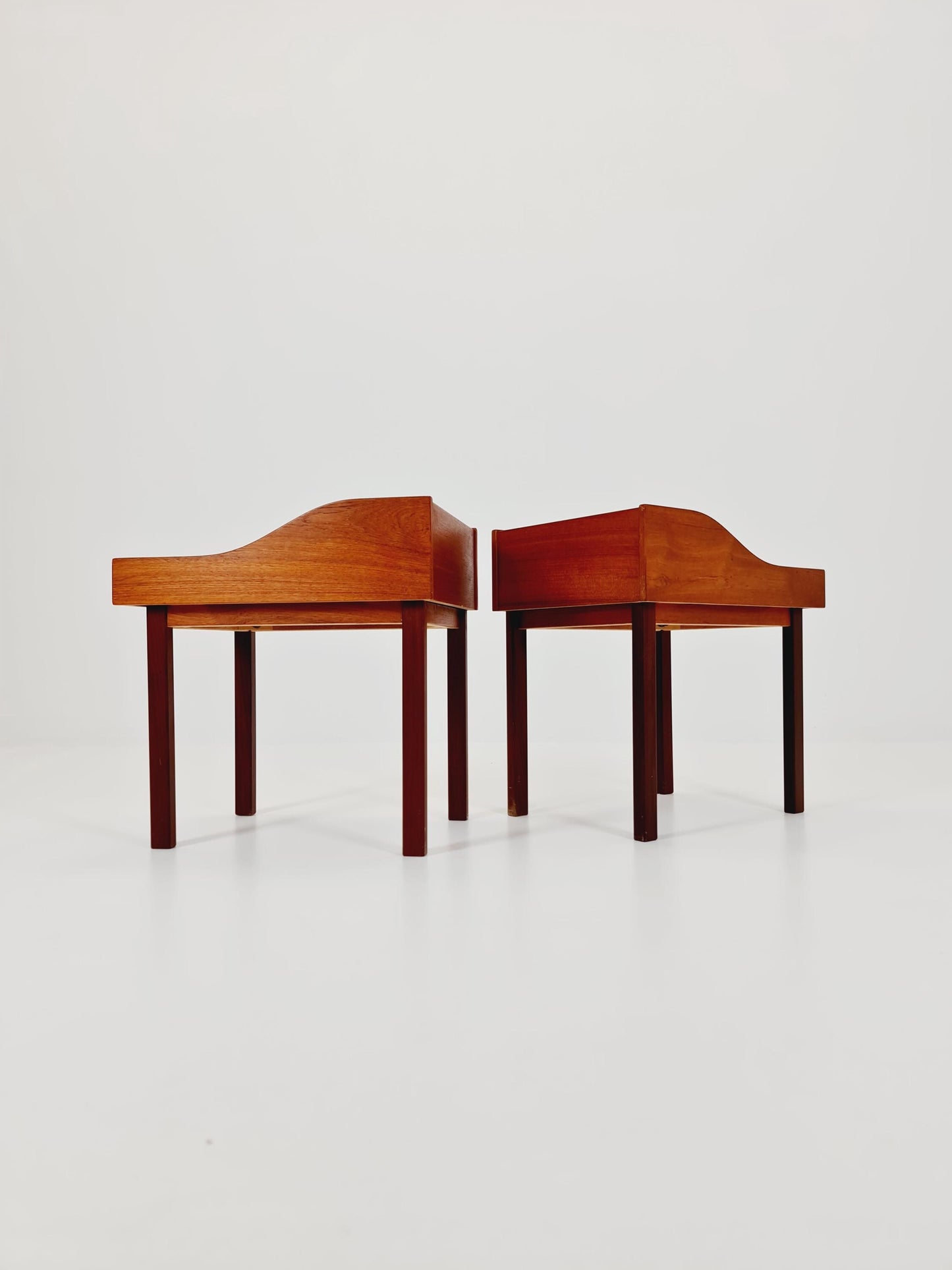 Rare Danish MidCentury teak nightstands / bedside tables, 1960s