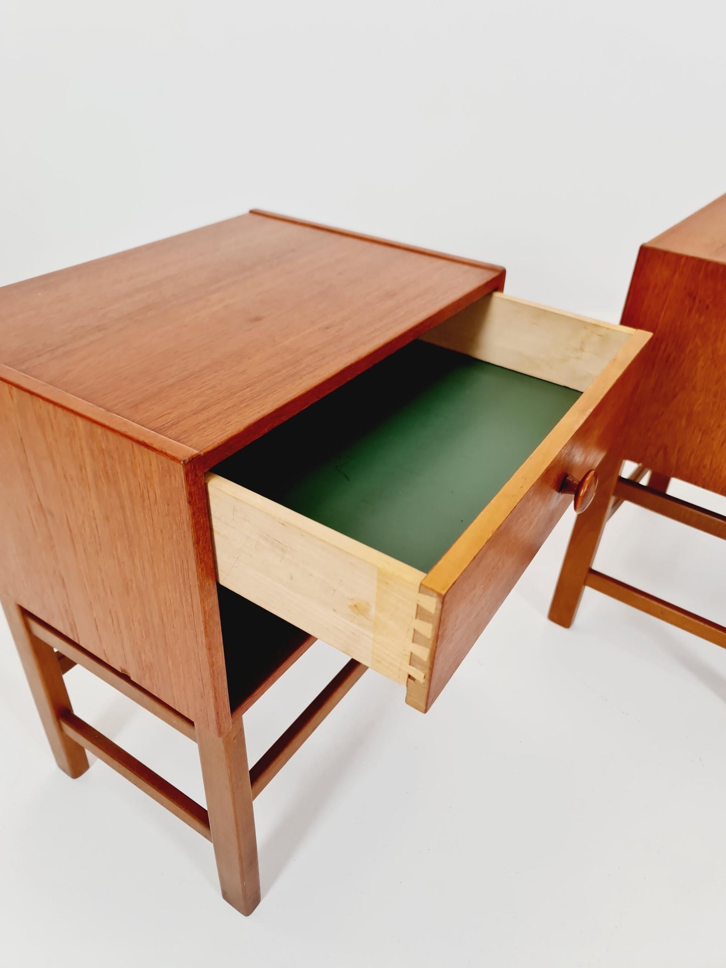 Rare Danish MidCentury teak nightstands / bedside tables, 1960s