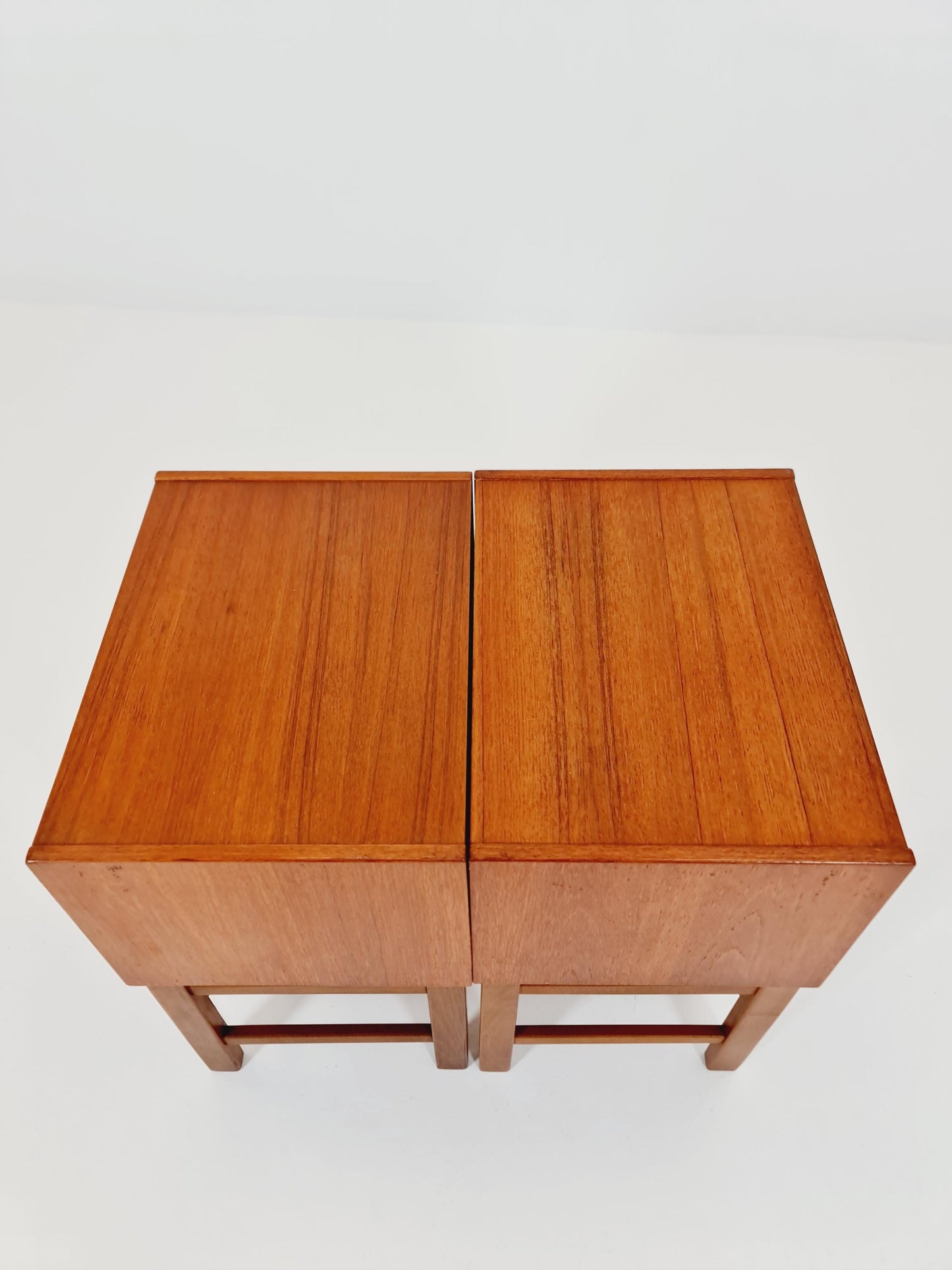 Rare Danish MidCentury teak nightstands / bedside tables, 1960s