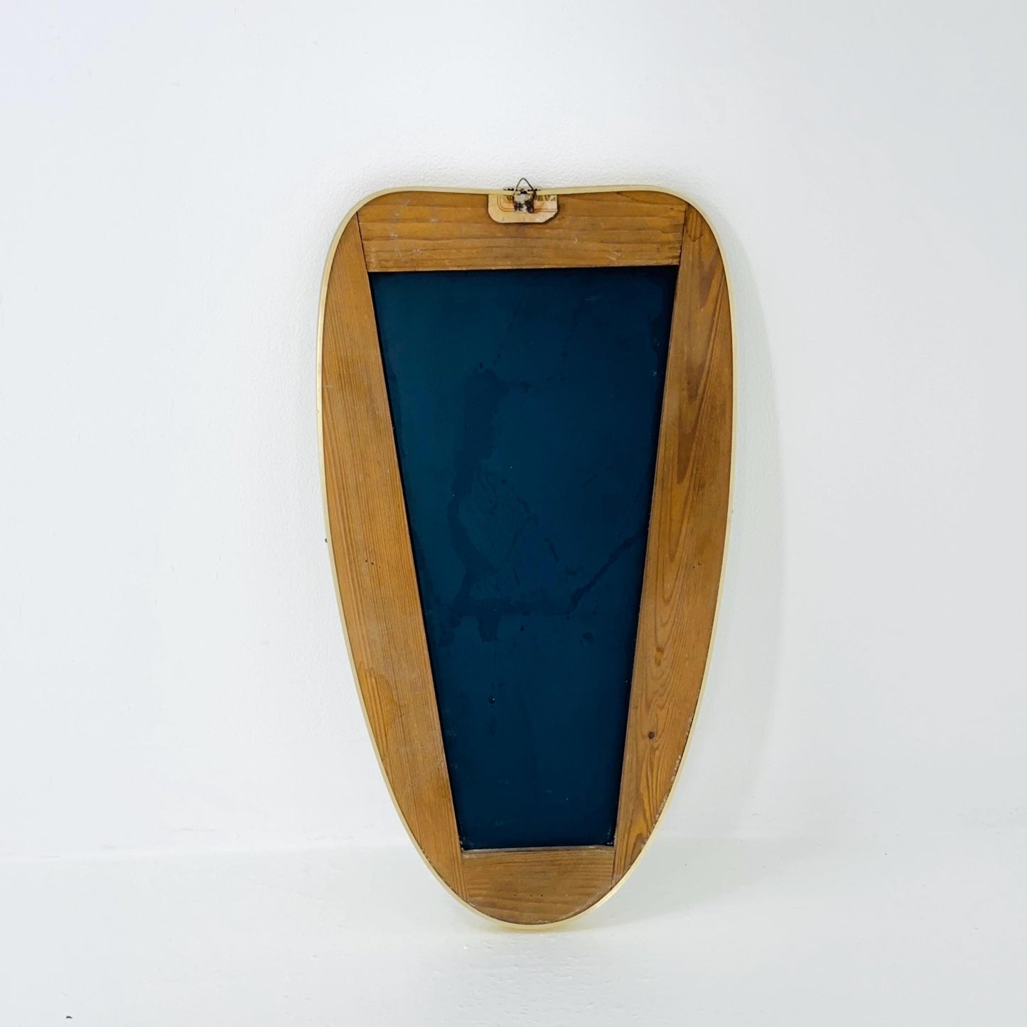 Mid Century asymmetric German brass Original kidney wall mirror from the 60s model number 984 Germsny 1960s