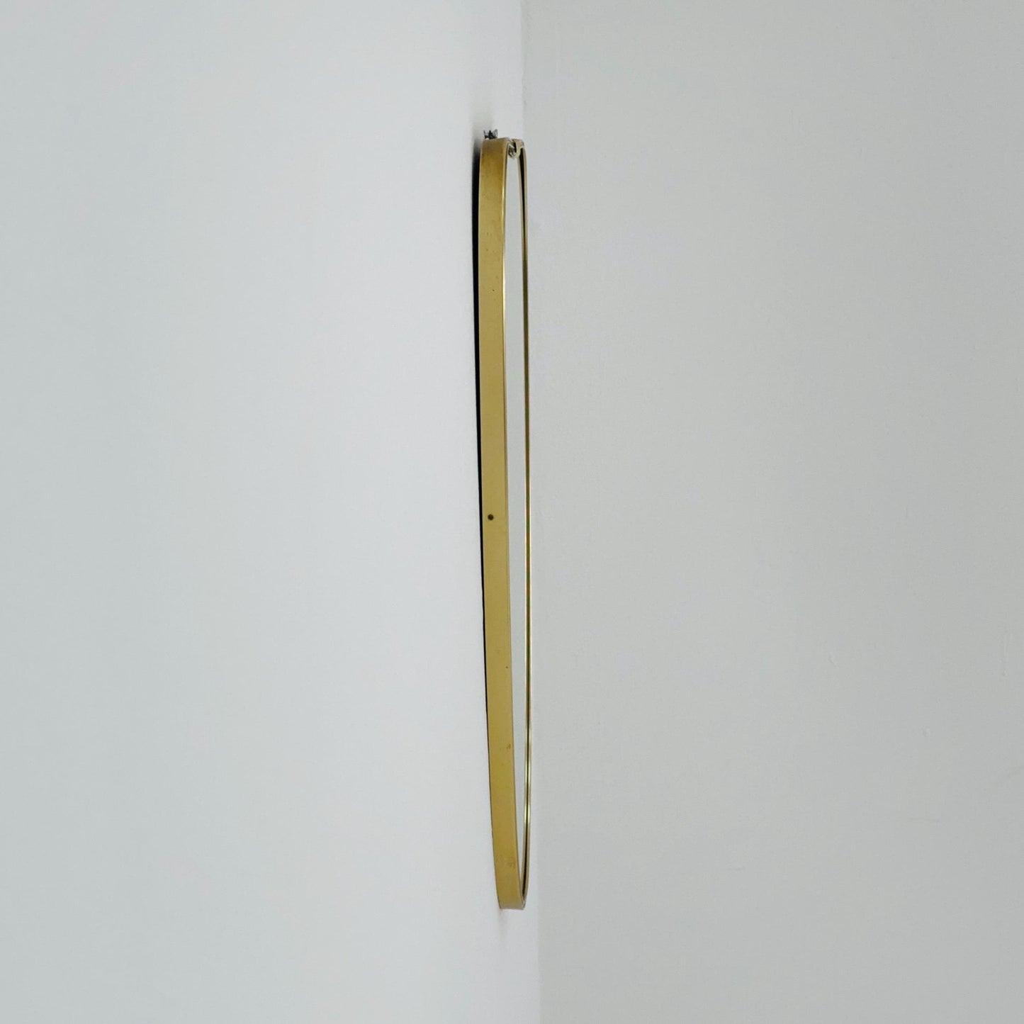 Mid Century asymmetric German brass Original kidney wall mirror from the 60s model number 984 Germsny 1960s
