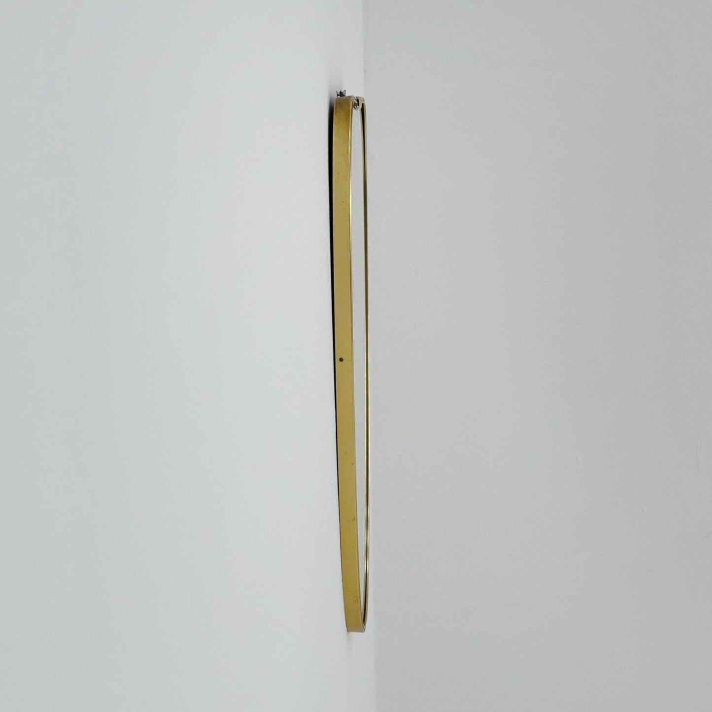 Mid Century asymmetric German brass Original kidney wall mirror from the 60s model number 984 Germsny 1960s