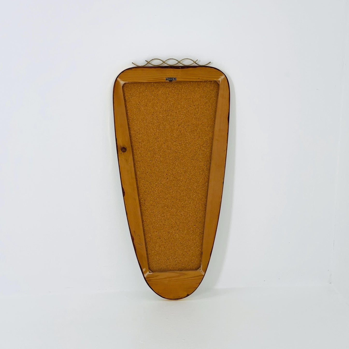 mid-century brass wall mirror with braided hanging strap from West Spiegel, Germany, 1960s