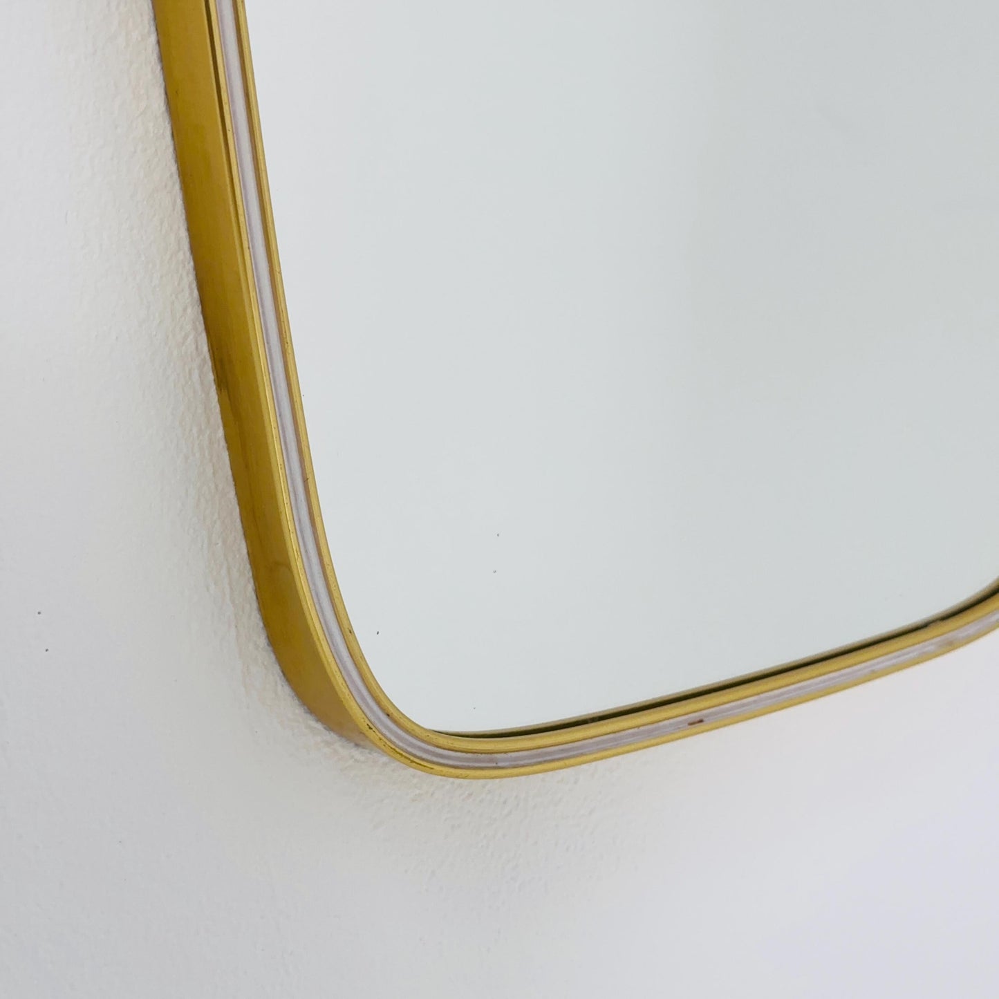 Mid Century asymmetric Original kidney wall mirror by schon form Germany 60s