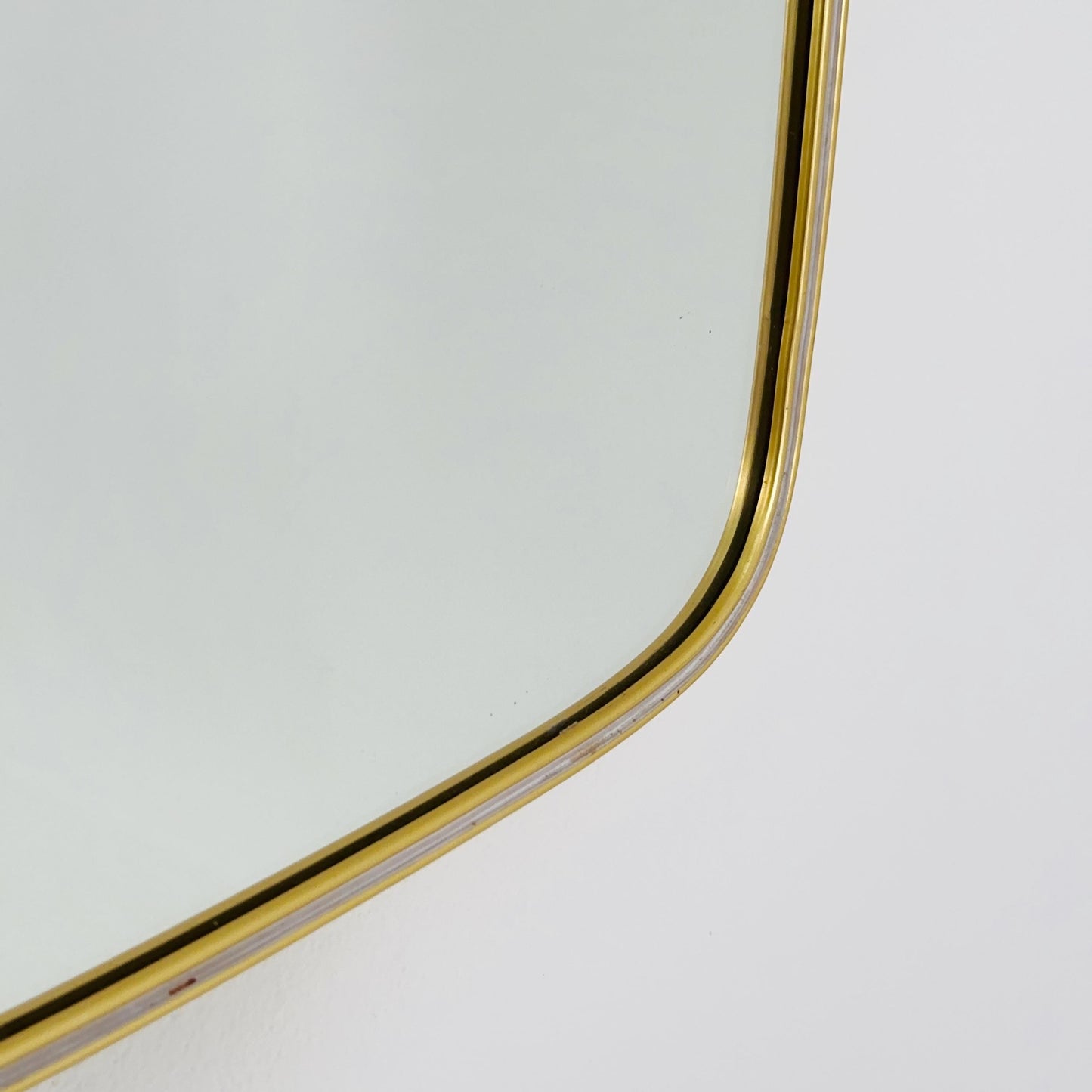 Mid Century asymmetric Original kidney wall mirror by schon form Germany 60s