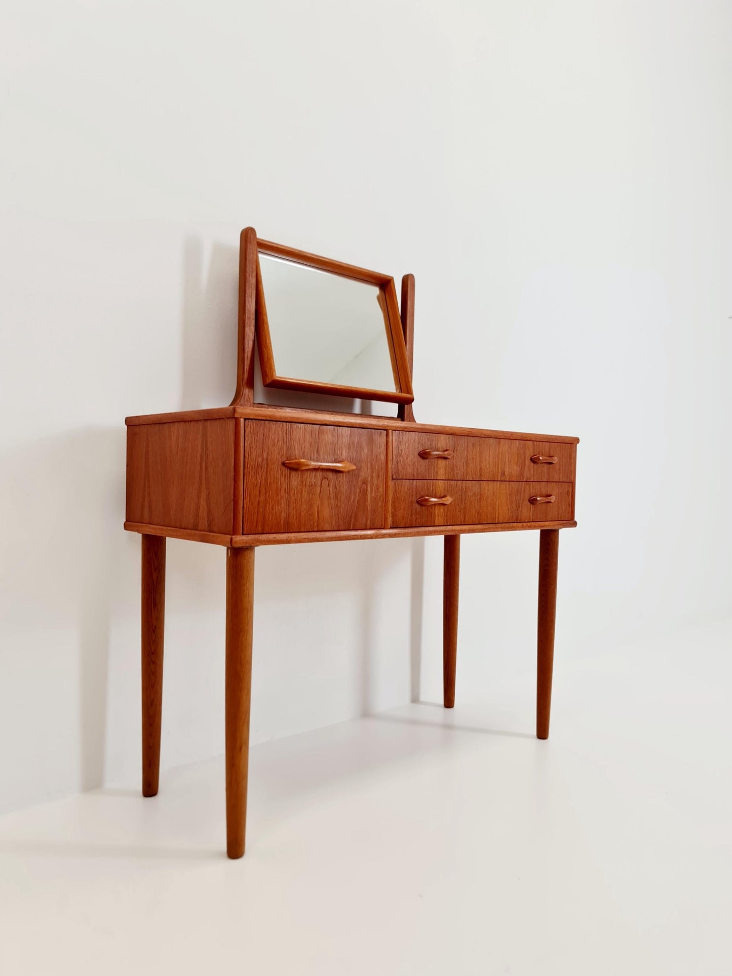 Mid Century Modern Danish Teak vanity table/ make up, 1960s