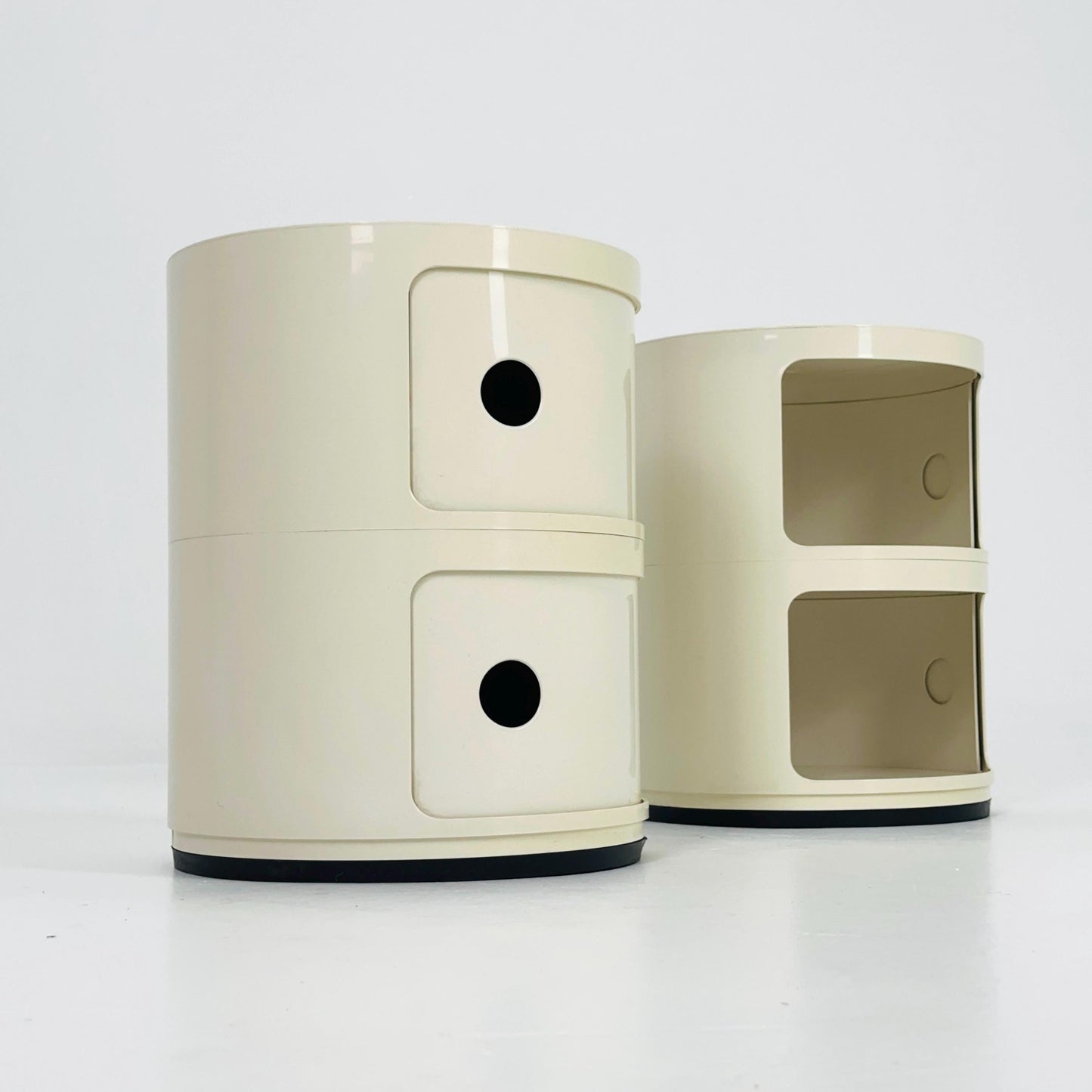 Set of 2 Space Age Componibili 2-Tier Storage Unit by Anna Castelli Ferrieri for Kartell — Model 4965-6-7 — Italy, 1970s