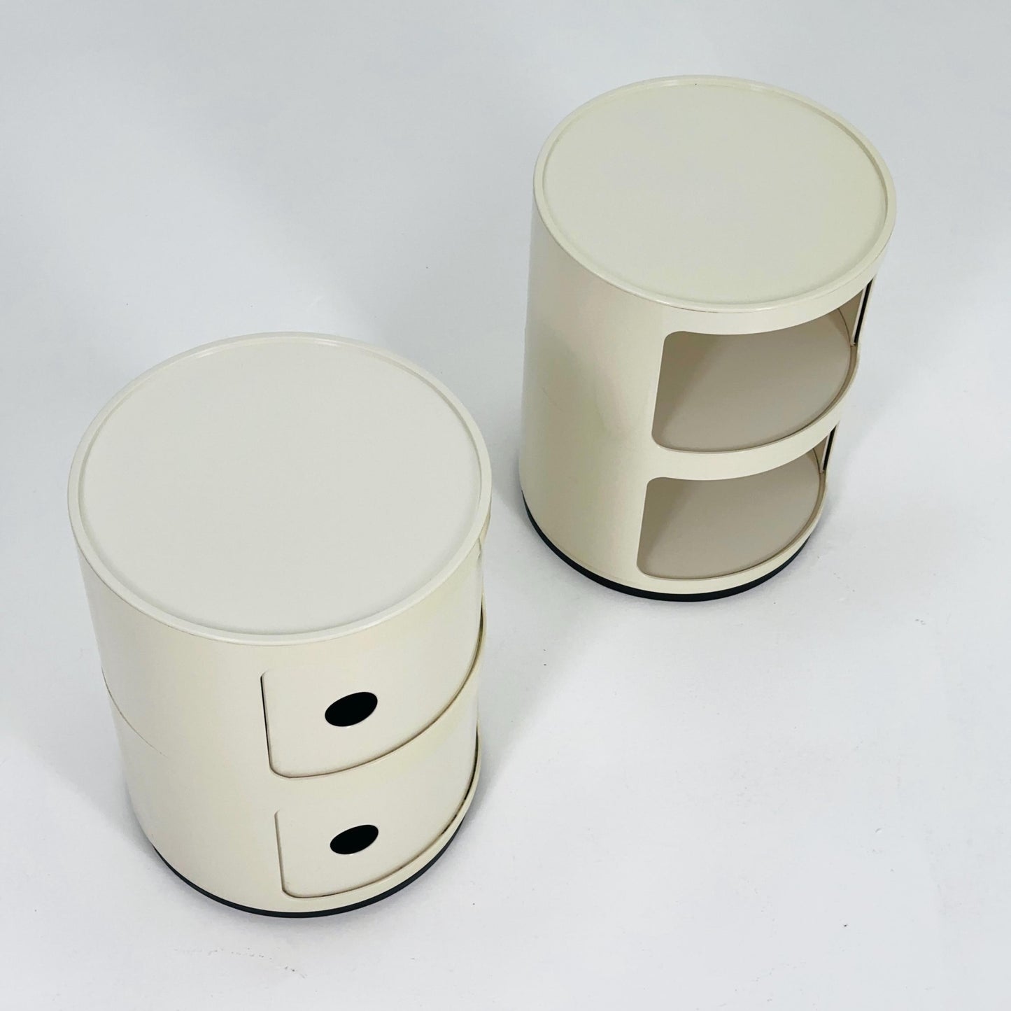 Set of 2 Space Age Componibili 2-Tier Storage Unit by Anna Castelli Ferrieri for Kartell — Model 4965-6-7 — Italy, 1970s