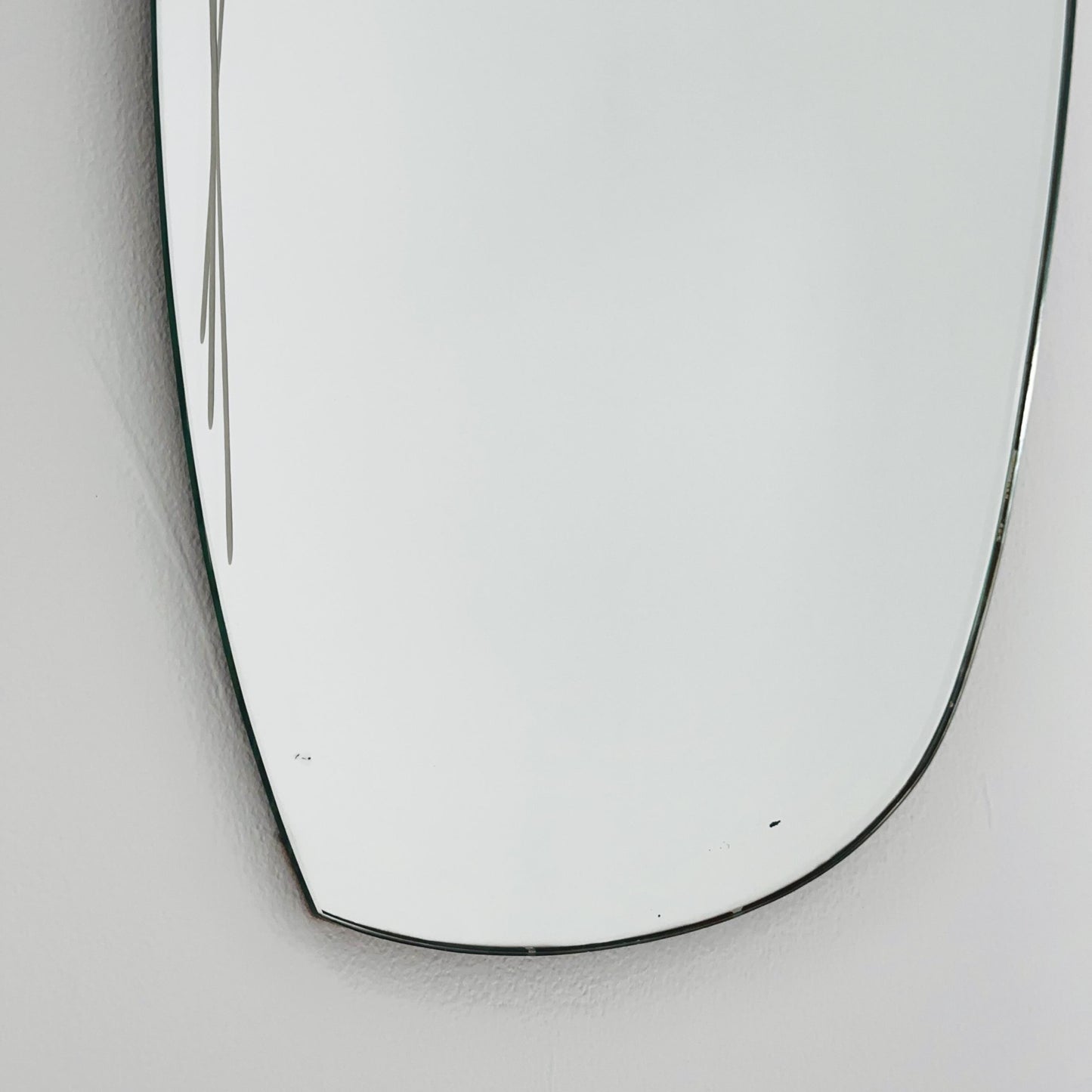 Kristall Mid Century asymmetric wall Mirror by lenzgold Nieren Spiegel - Kidney mirror 1960s rockabilly Germany