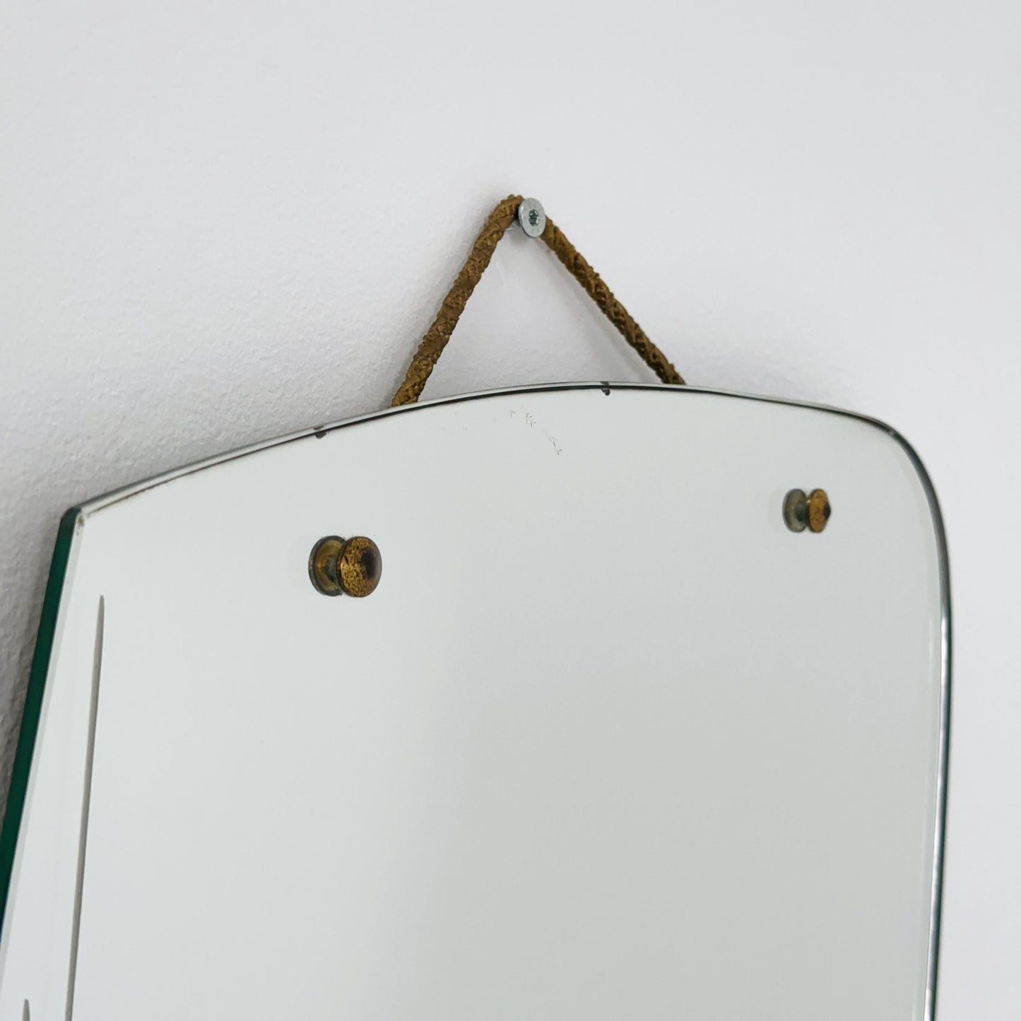 Kristall Mid Century asymmetric wall Mirror by lenzgold Nieren Spiegel - Kidney mirror 1960s rockabilly Germany
