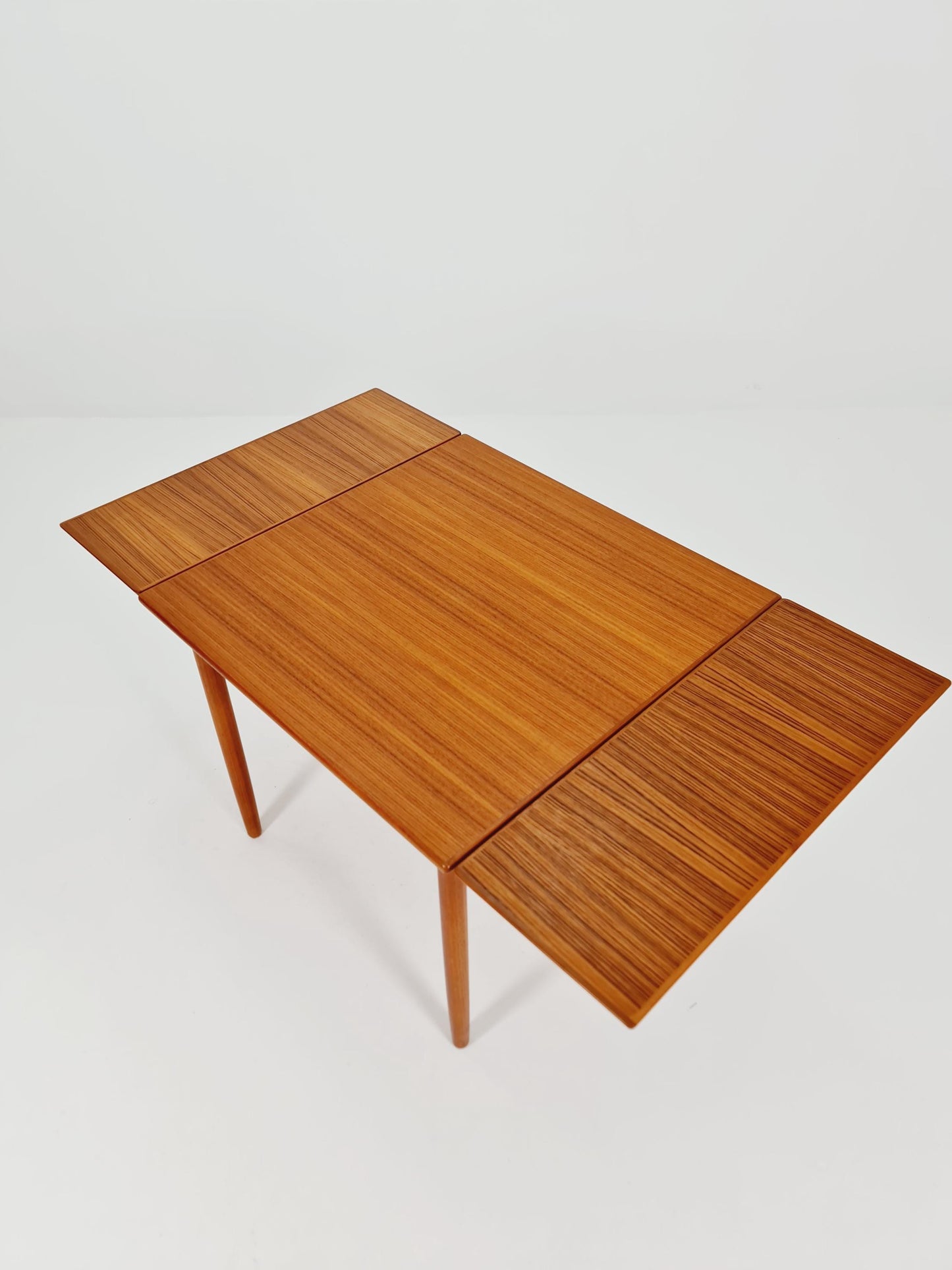 Danish rectangular teak table with two extension leaves, Denmark 1960s
