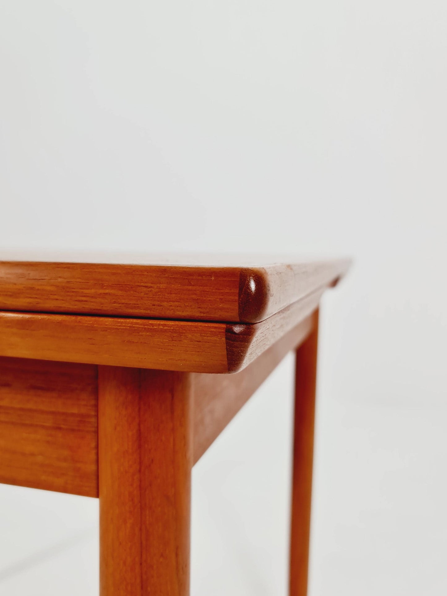 Danish rectangular teak table with two extension leaves, Denmark 1960s