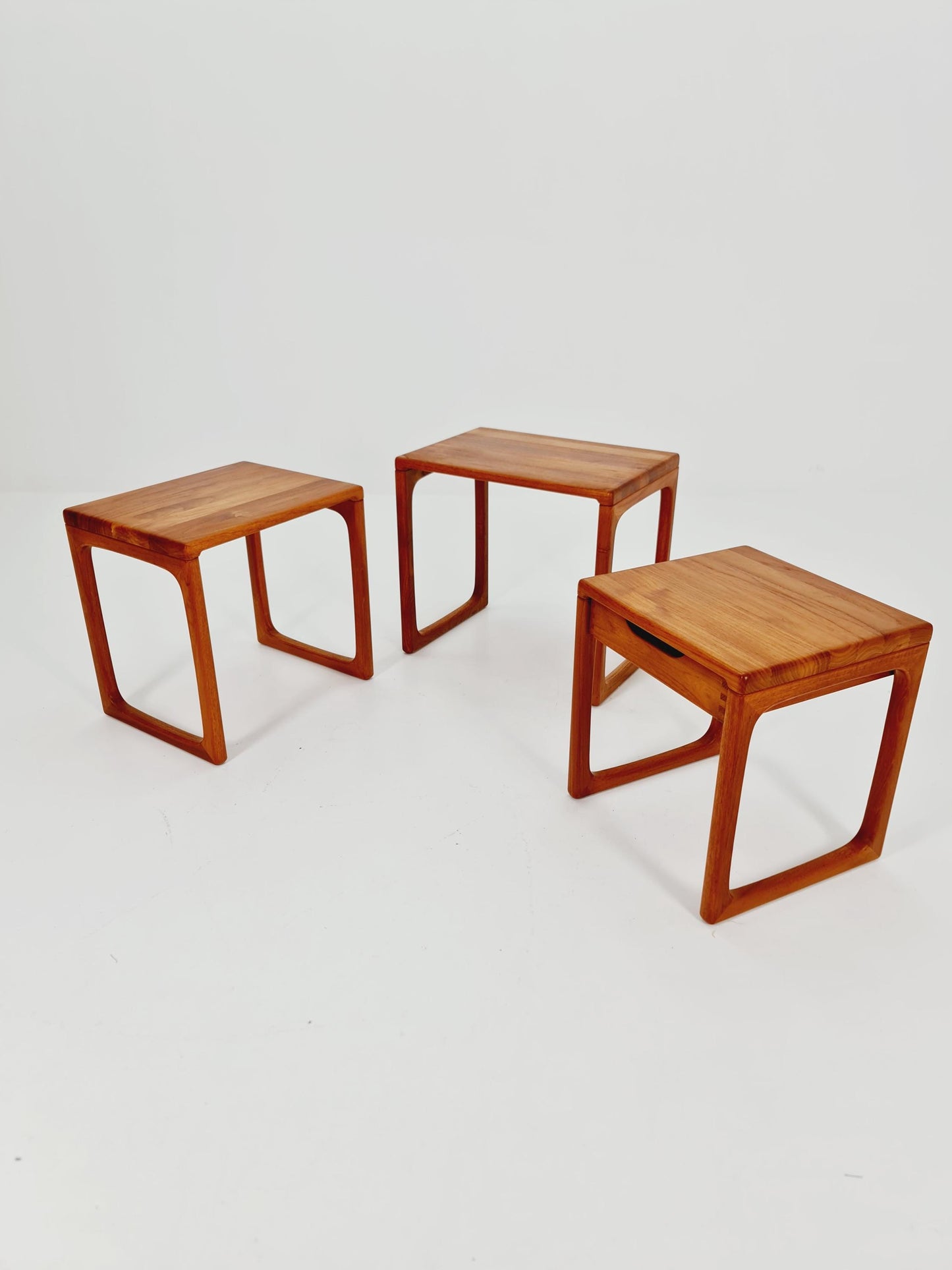 Midcentury Danish Solid teak Nesting Tables by Salin Nyborg 1960s