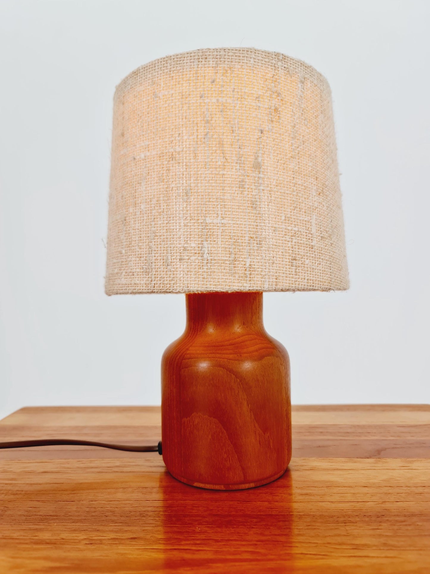 Mid century solid teak table lamp by Bestorm, 1960s