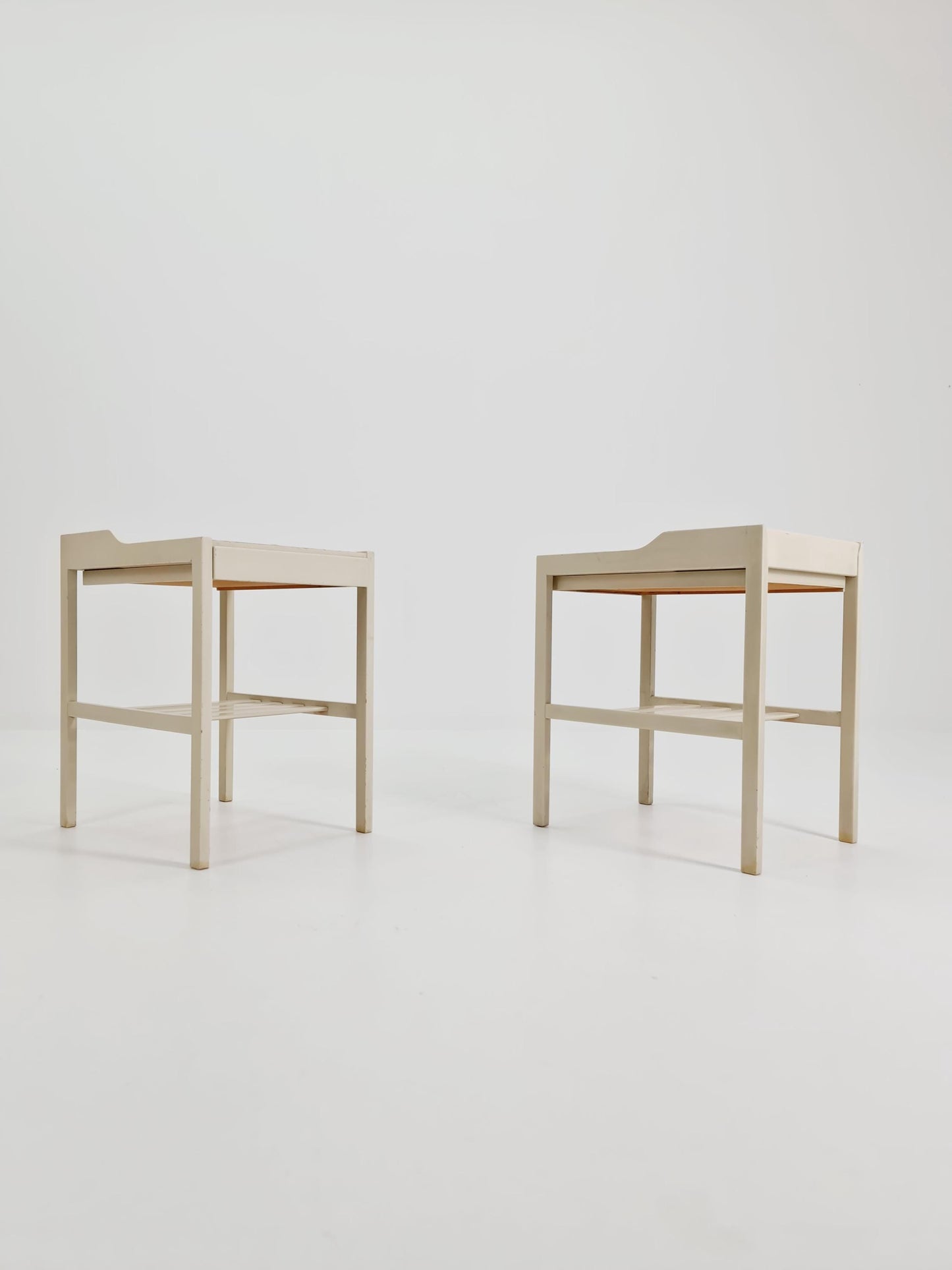 Swedish nightstands mid century design by Bertil Fridhagen for Bodafors ,1960