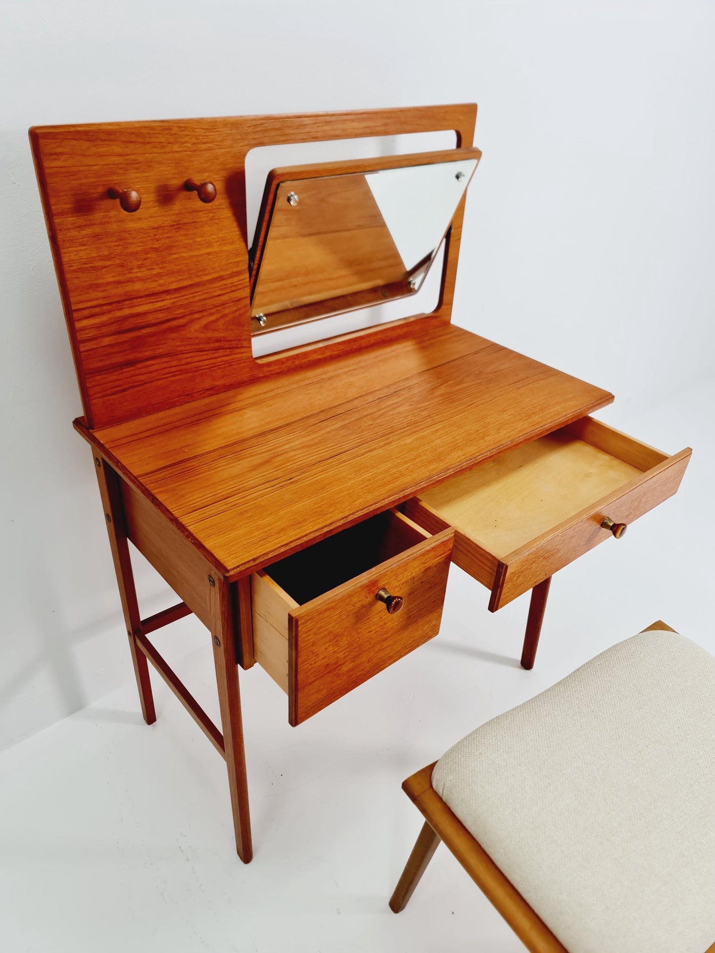 Mid Century Modern Danish Teak vanity table/ make up table by Svante Skogh, 1960s