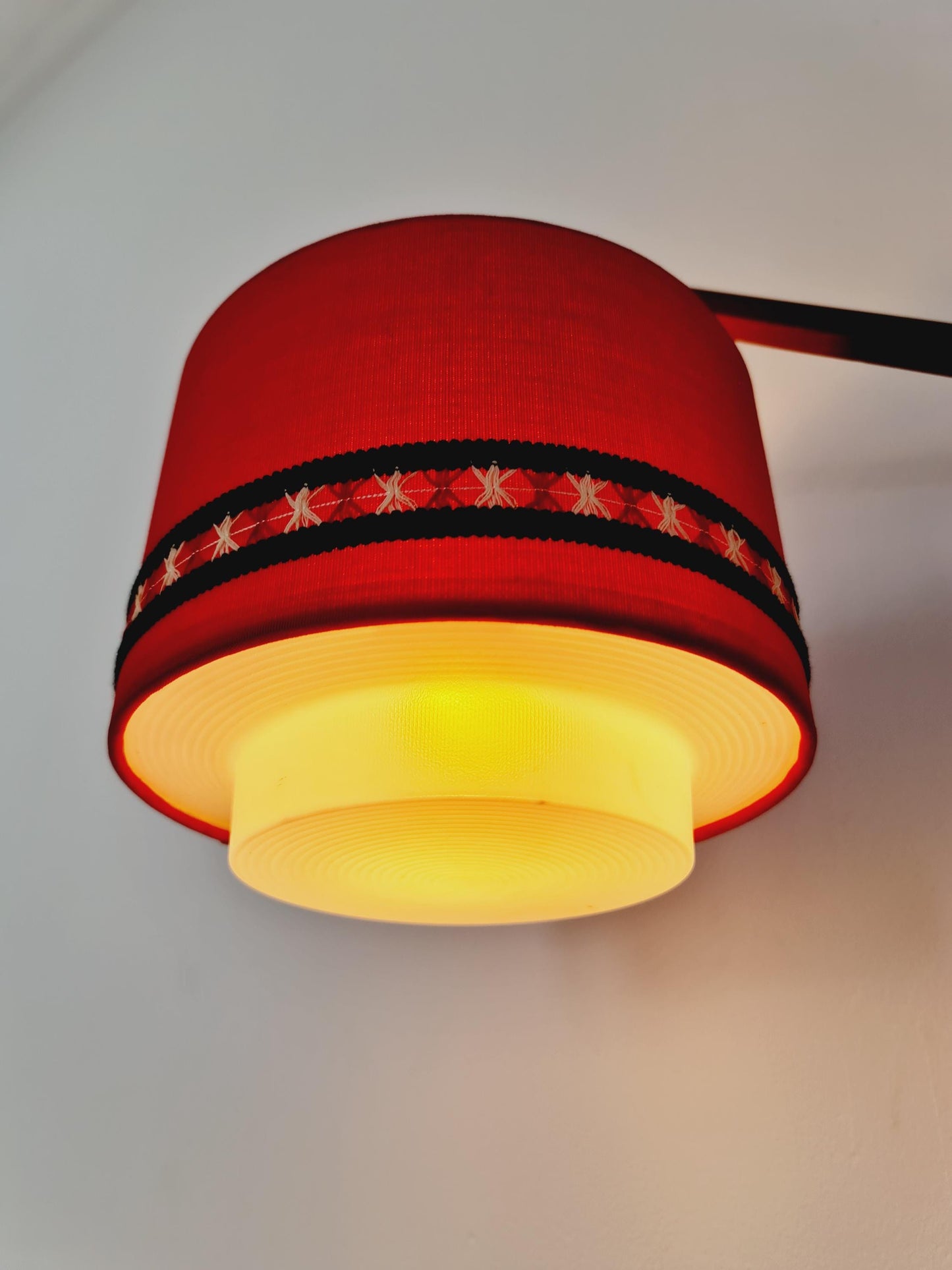 Danish Teak wall Lamp with nice Shade BY ARO Leuchte 1960s