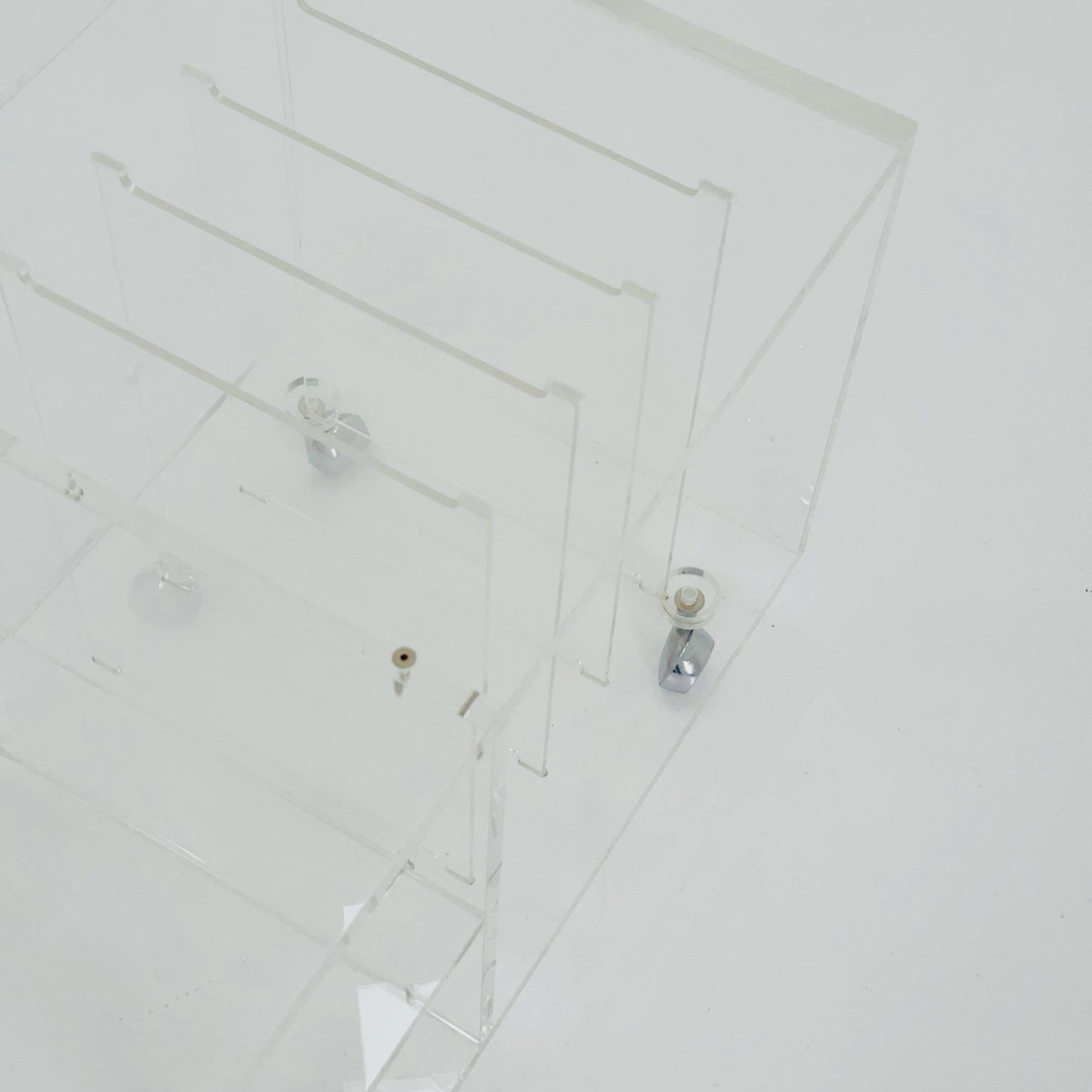 Space age Plexiglass vinyl coffee table - sideboard /Trolly by Michel Dumas for Roche Bobois 1970s